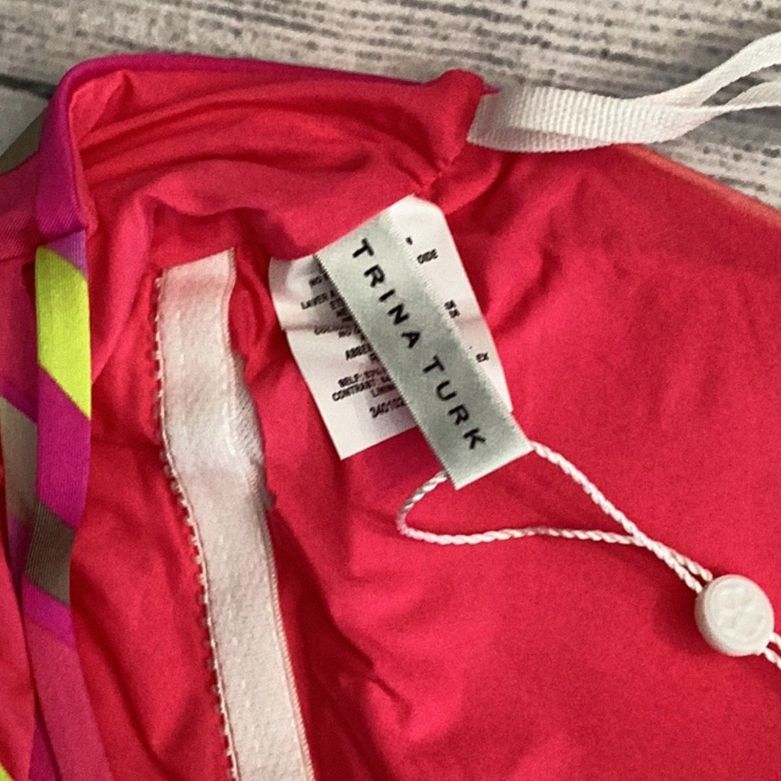 NWT Trina Turk Waltz Plunge Halter Strappy One Piece Swimsuit - size 10