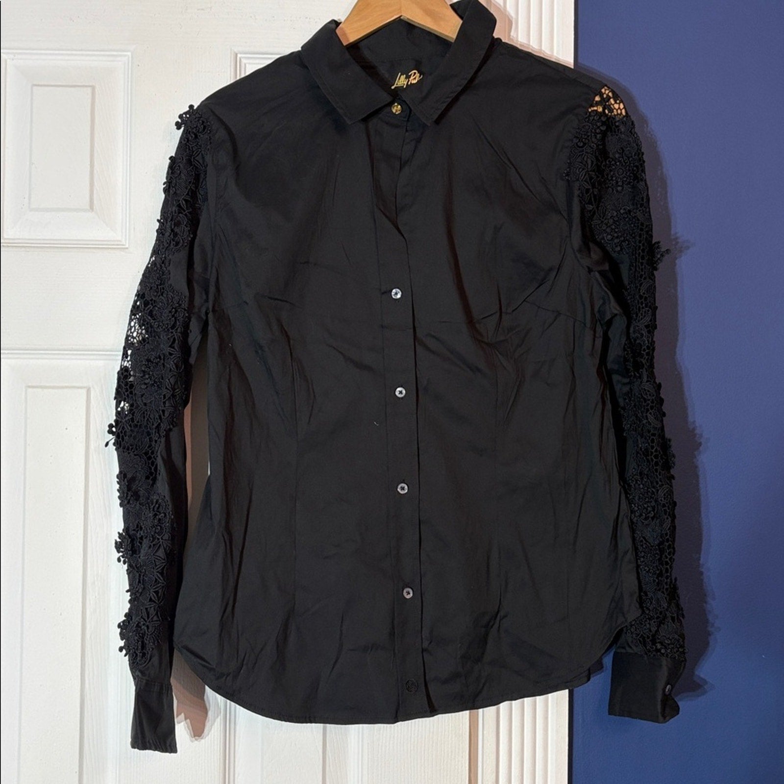 NEW Lilly Pulitzer The Lace Lilly Shirt - size L