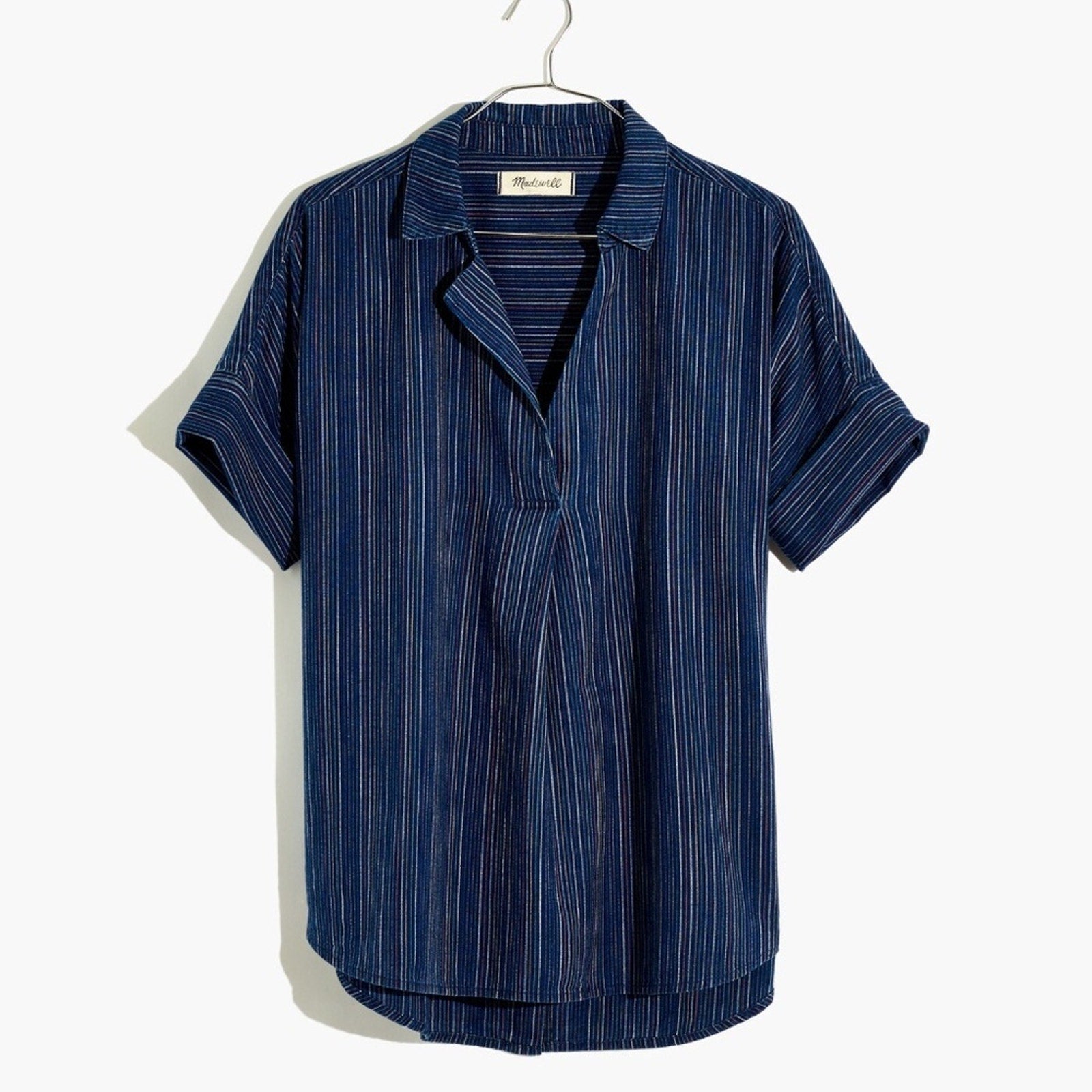 NWT Madewell Courier Button-Back Shirt in Cecile Stripe - size small