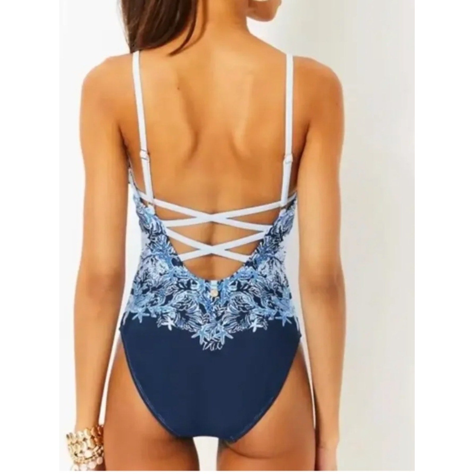 LILLY PULITZER Womens Klynn One-Piece Swimsuit - 12 🌟