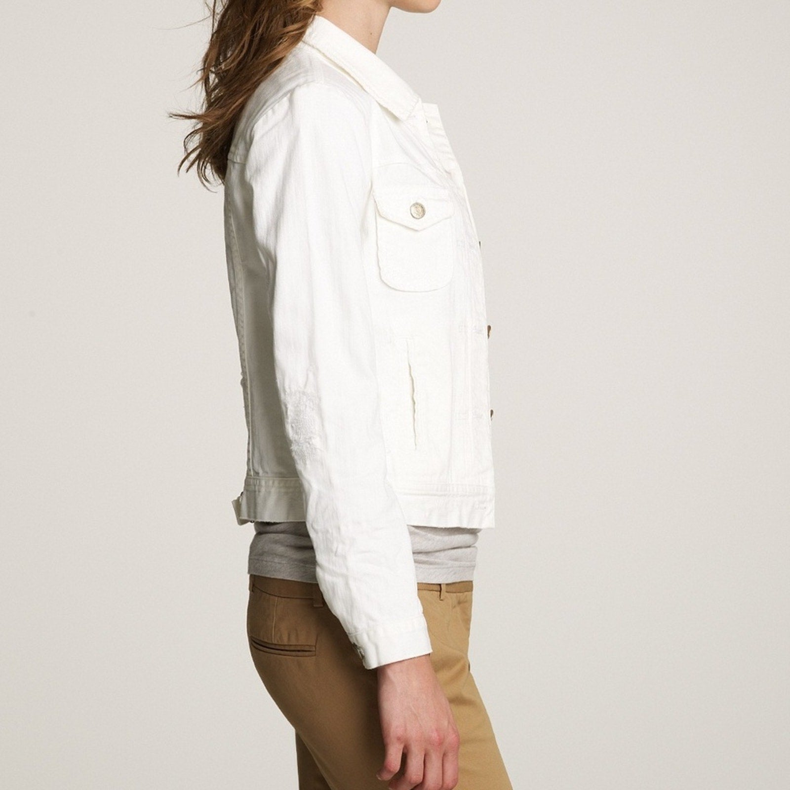 J Crew Nolita white denim jacket - size small