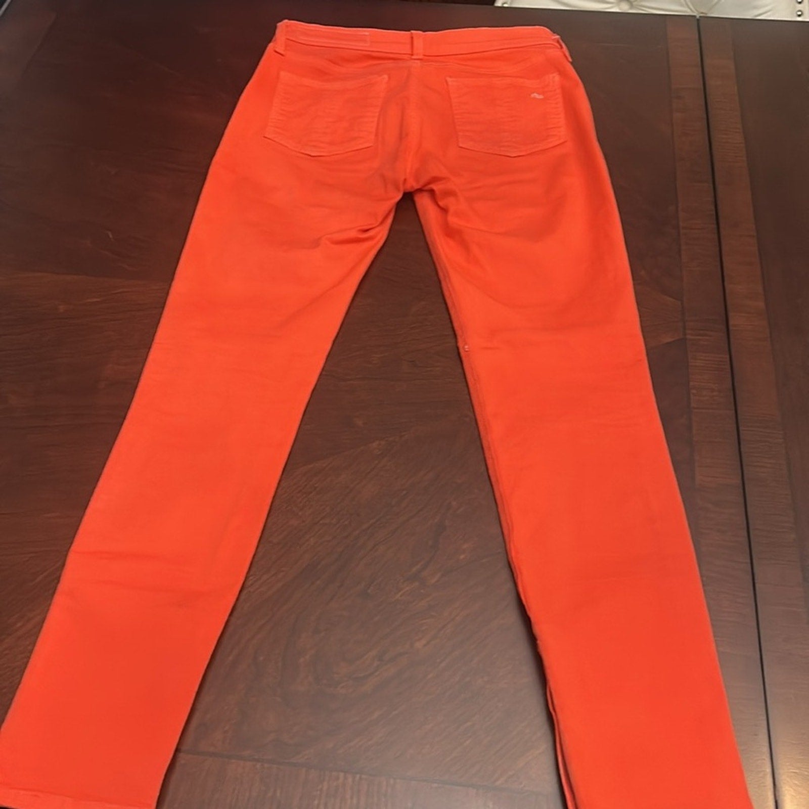 rag & Bone The Zipper Capri Jeans In Bright Orange - size 26