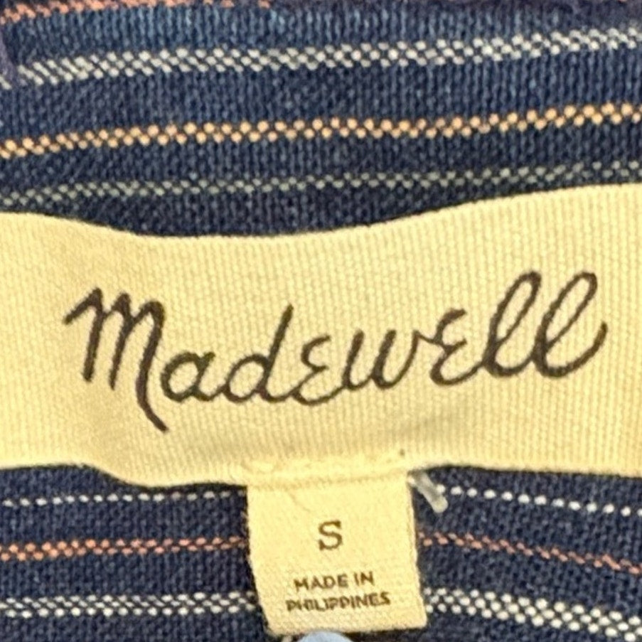 NWT Madewell Courier Button-Back Shirt in Cecile Stripe - size small