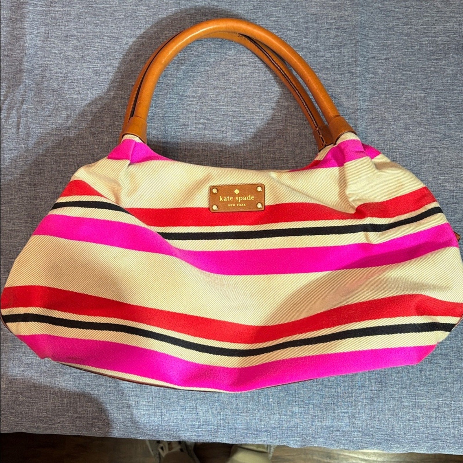 Kate Spade Stevie Oak Island Striped Womens Tote Bag