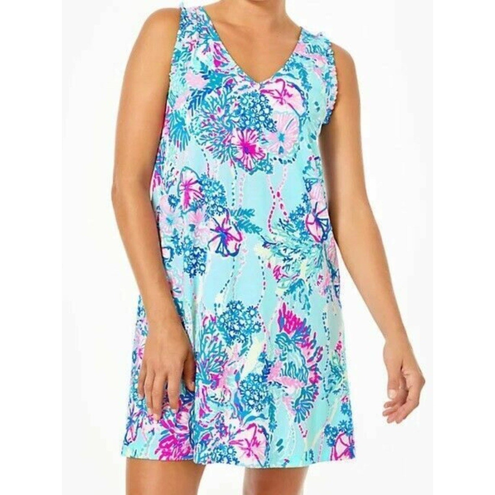 LILLY PULITZER Aron Swing Dress BEACH YOU TO IT - size XS