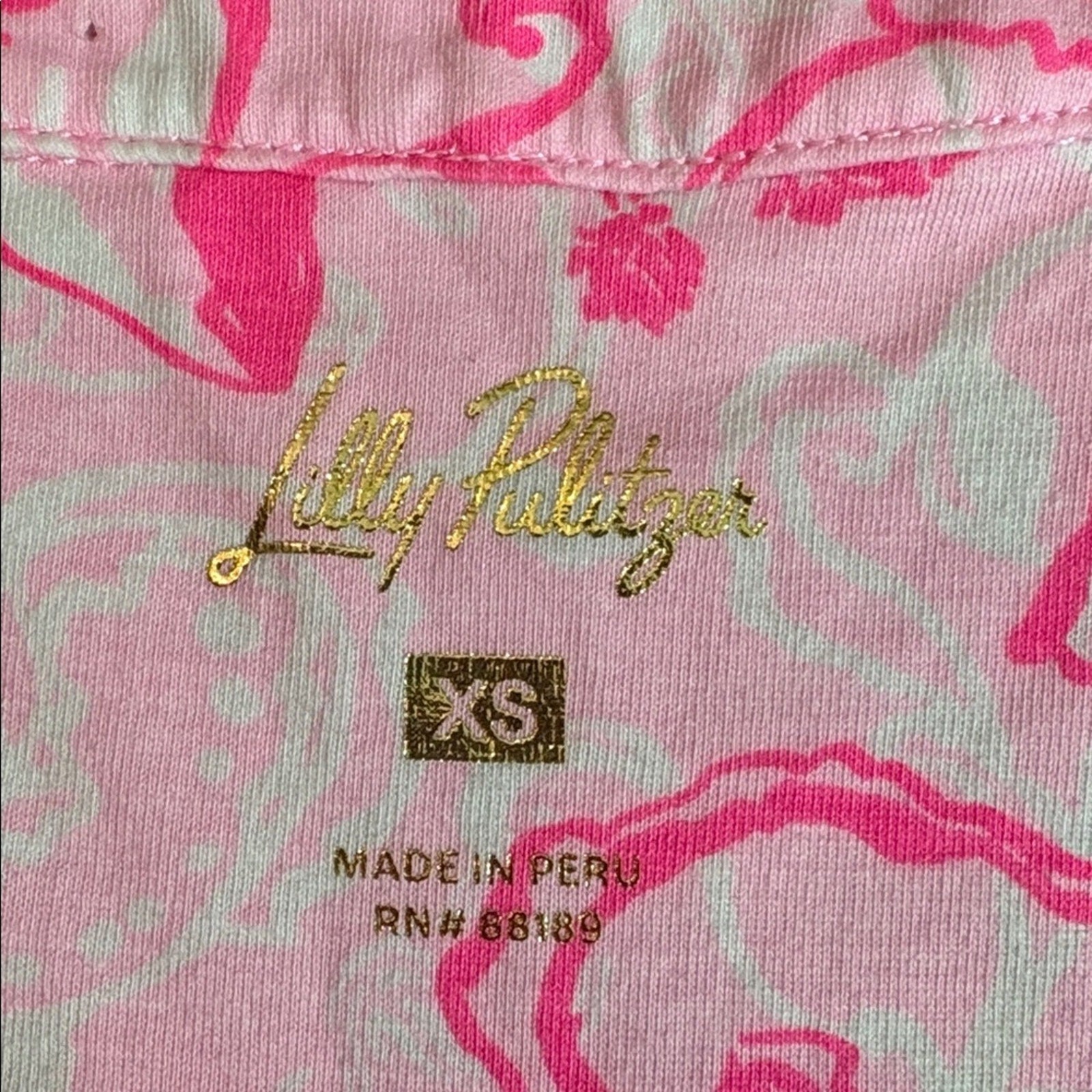 LILLY PULITZER Dev Dress CONCH SHELL Pink Flamingle Garden KNIT Tank Dress - XS