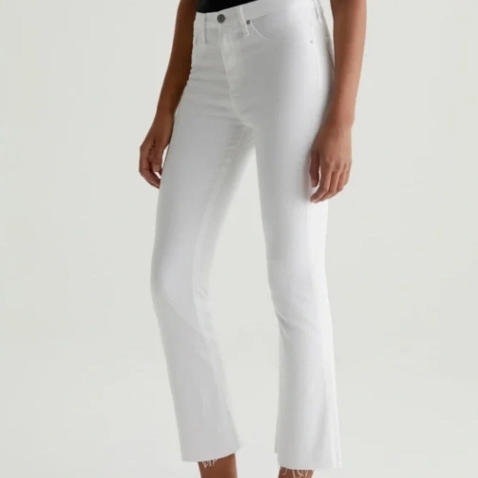 AG Jodi Crop High Rise Flare Crop Women's White Jeans - 26