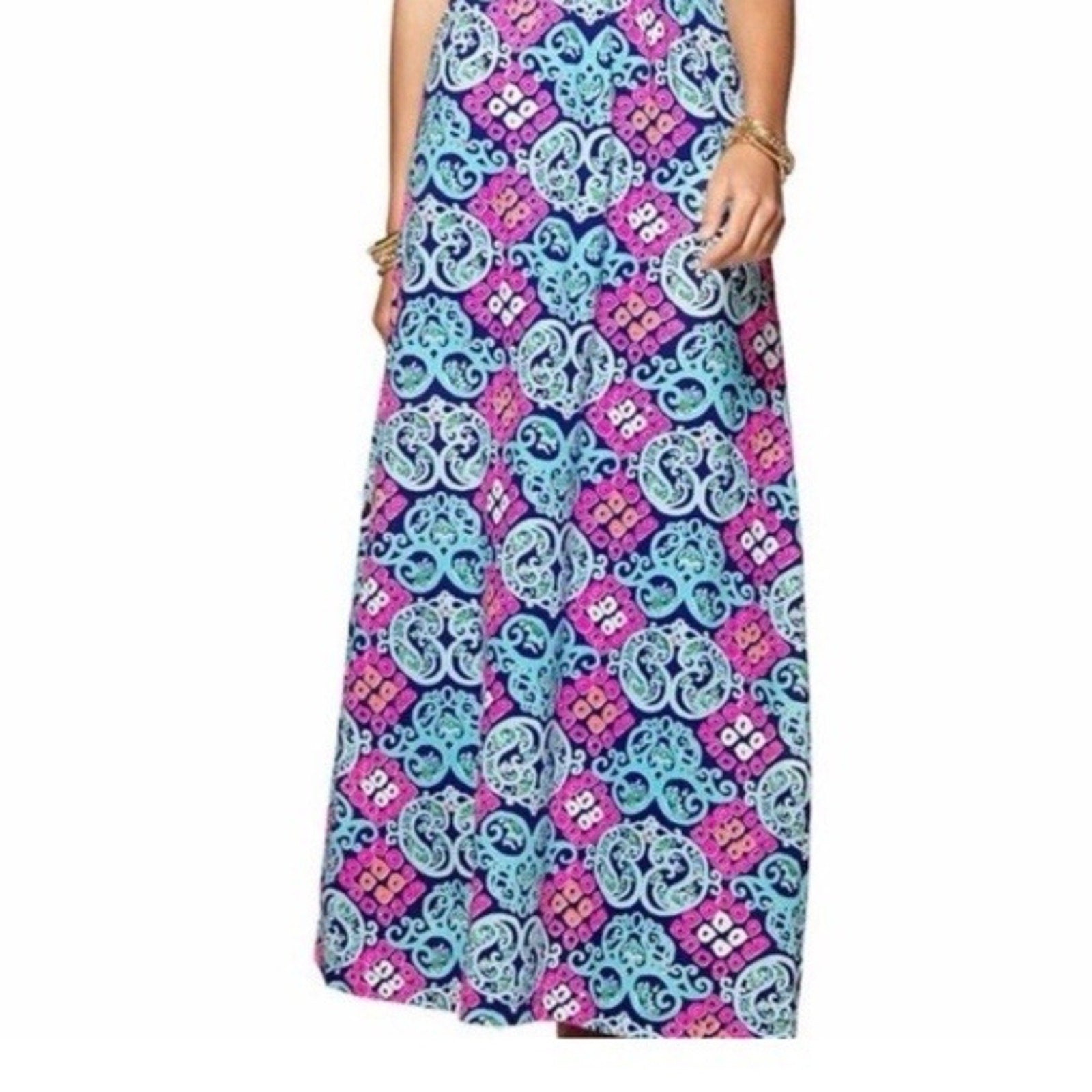 Lilly Pulitzer Marlisa Behind the Gate Maxi Dress Strapless - size XS