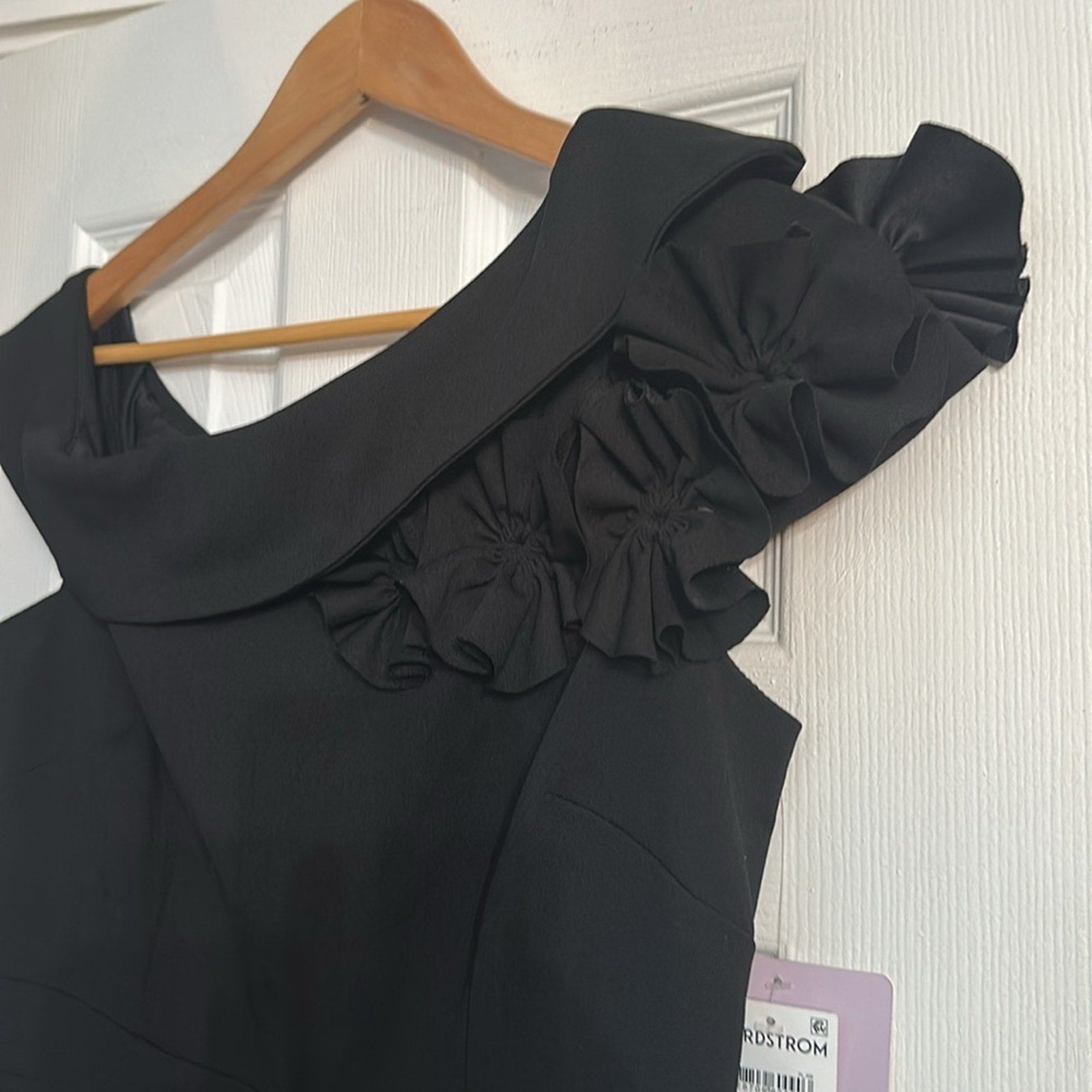 JS Collections Black Lilith One-Shoulder Wide Leg Jumpsuit - Size 8 $248