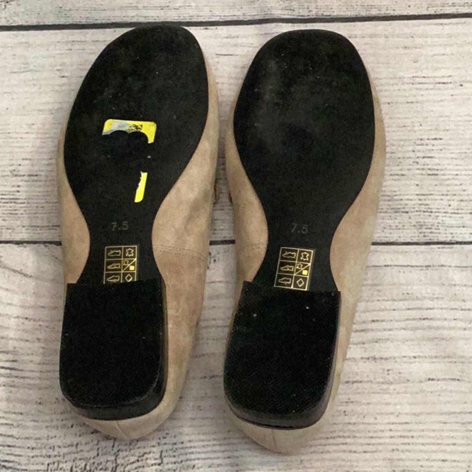JEFFREY CAMPBELL Apprentice Moc Toe Loafers - Beige Suede Gold - size 7.5