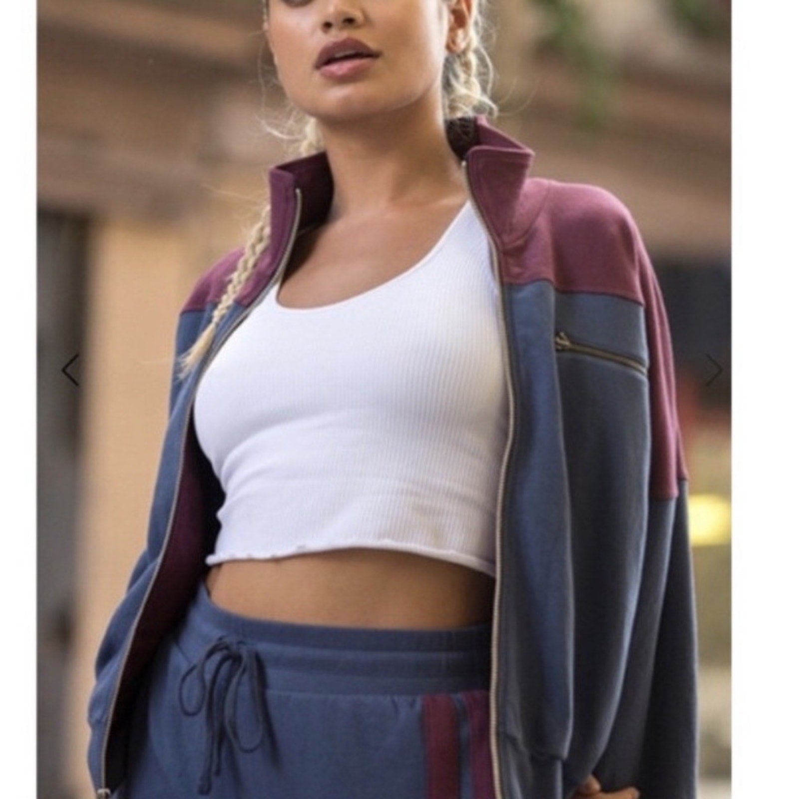 NWT SPIRITUAL GANGSTER | So Fly Blocked Zip Up - size small