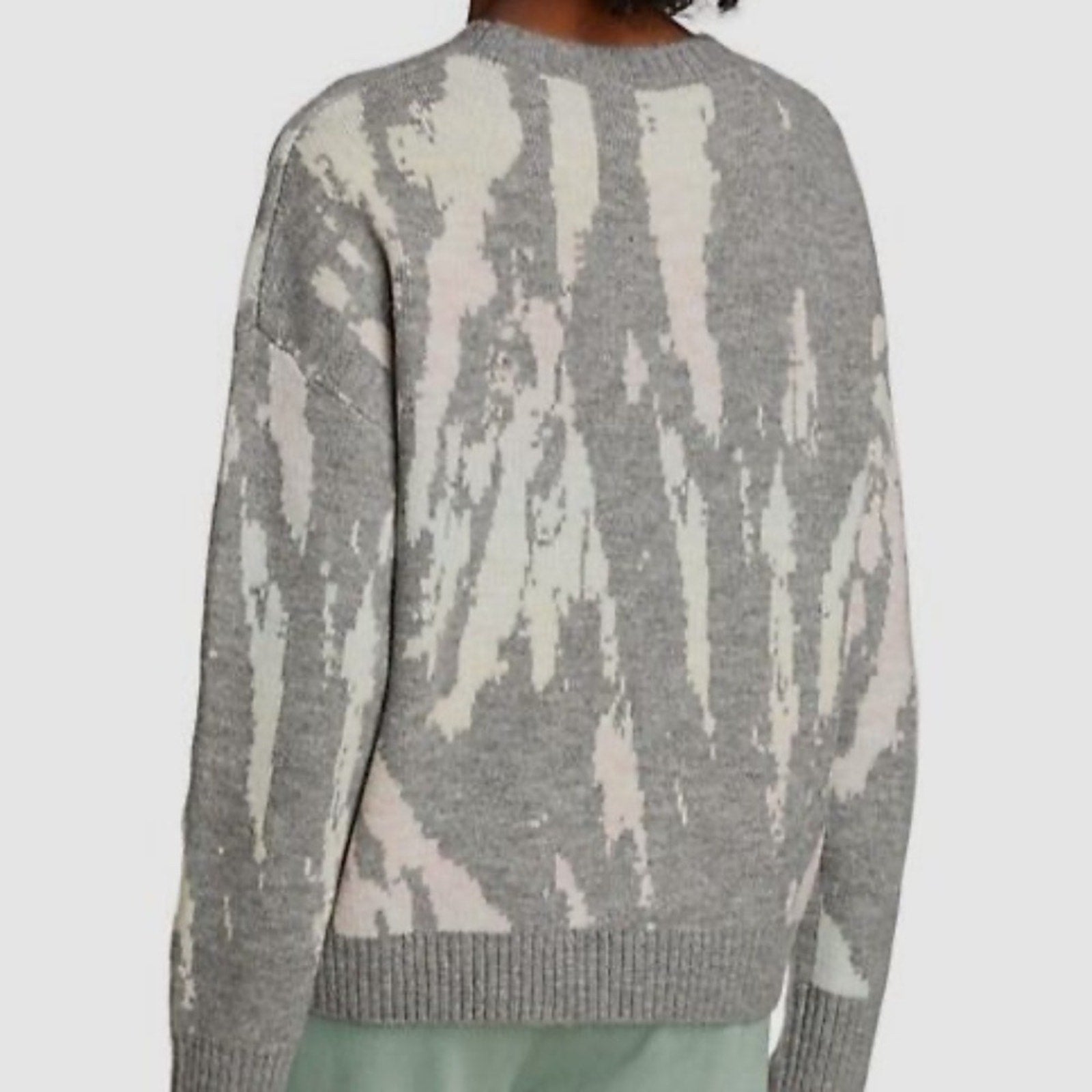 NWT Rails Women's Gray Virgo Tie Dye Wool-Blend Pullover Sweater - size Large