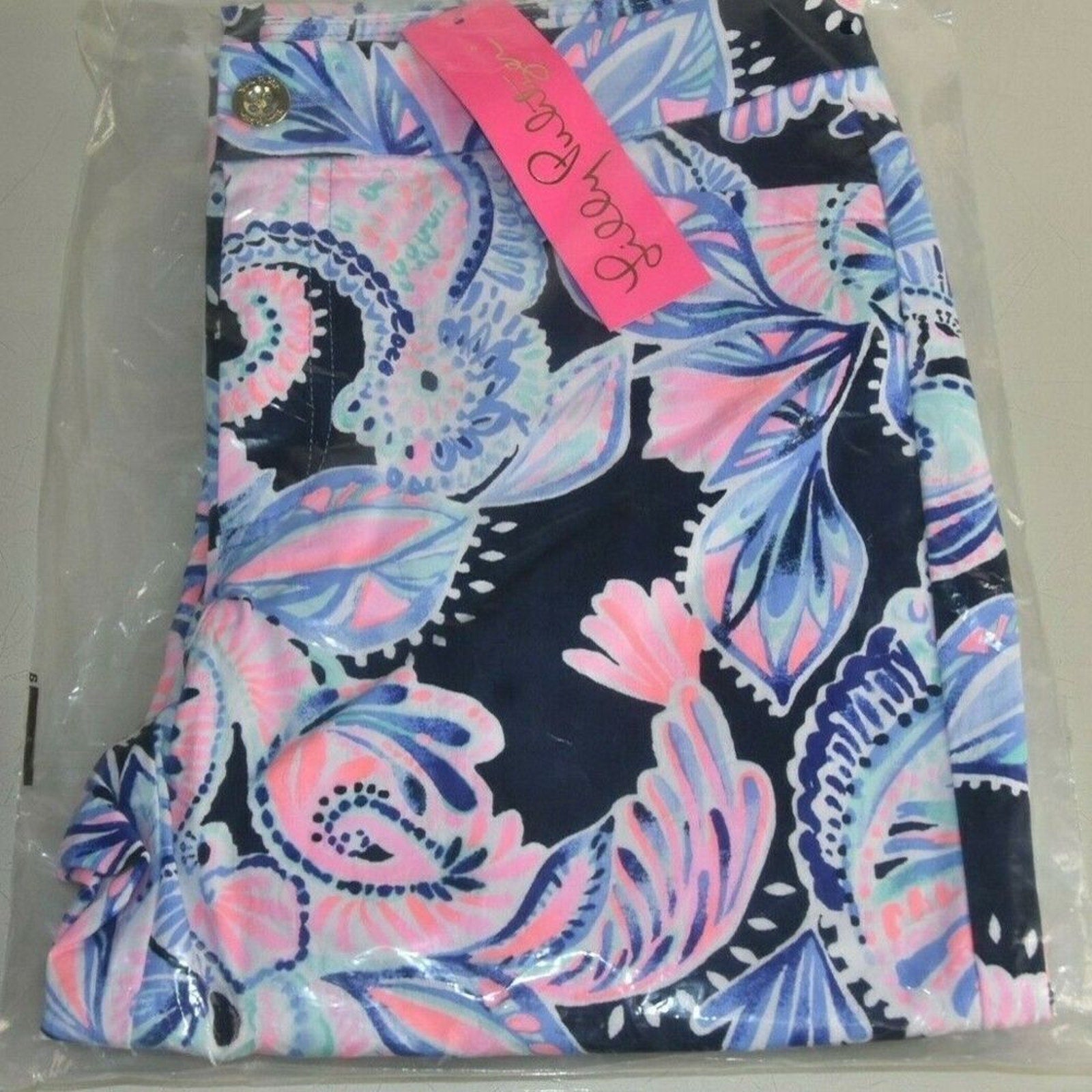 NWT Lilly Pulitzer KELLY High RISE SKINNY ANKLE PANTS High Tide Navy - size 6