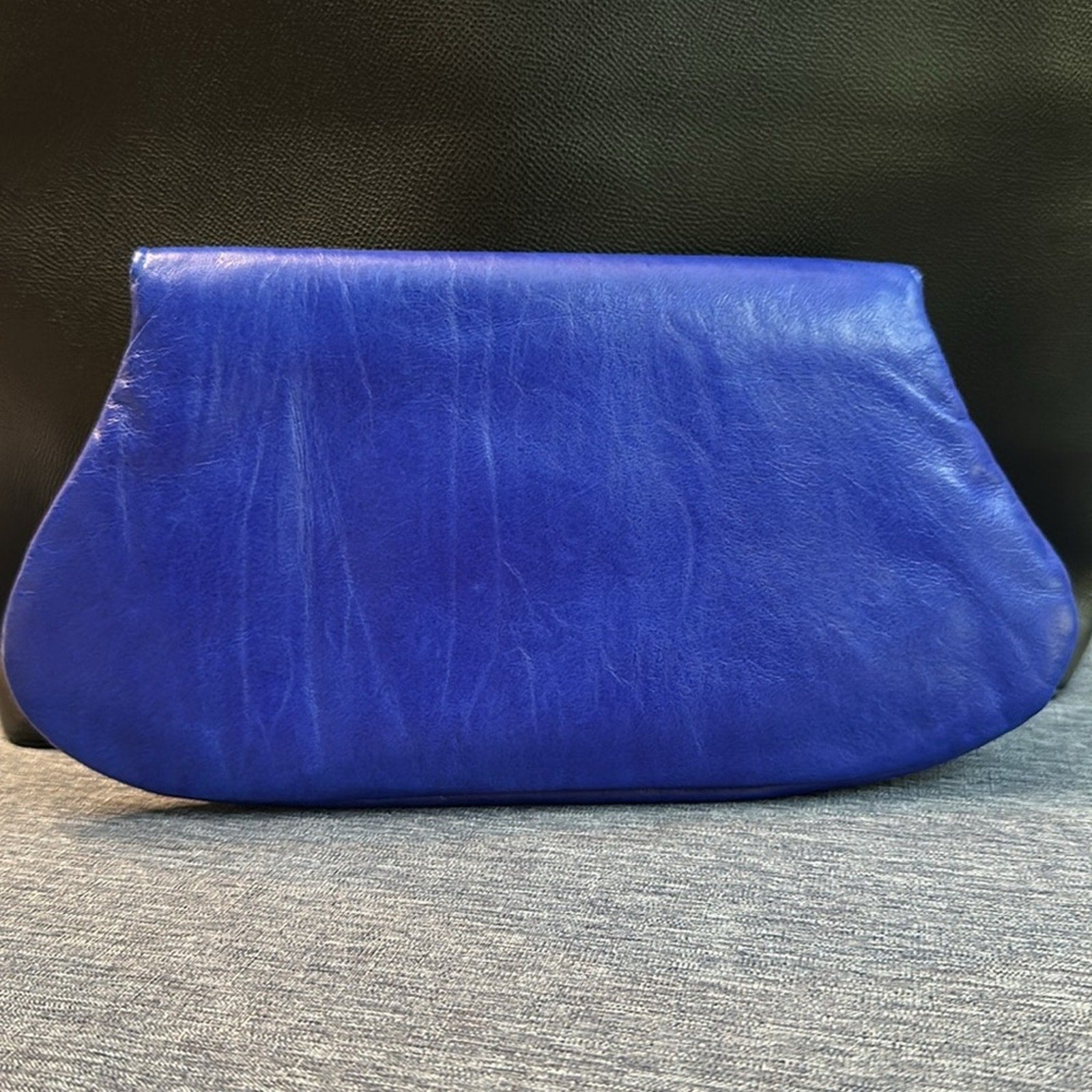 Lauren Merkin Blue leather Clutch Bag Purse