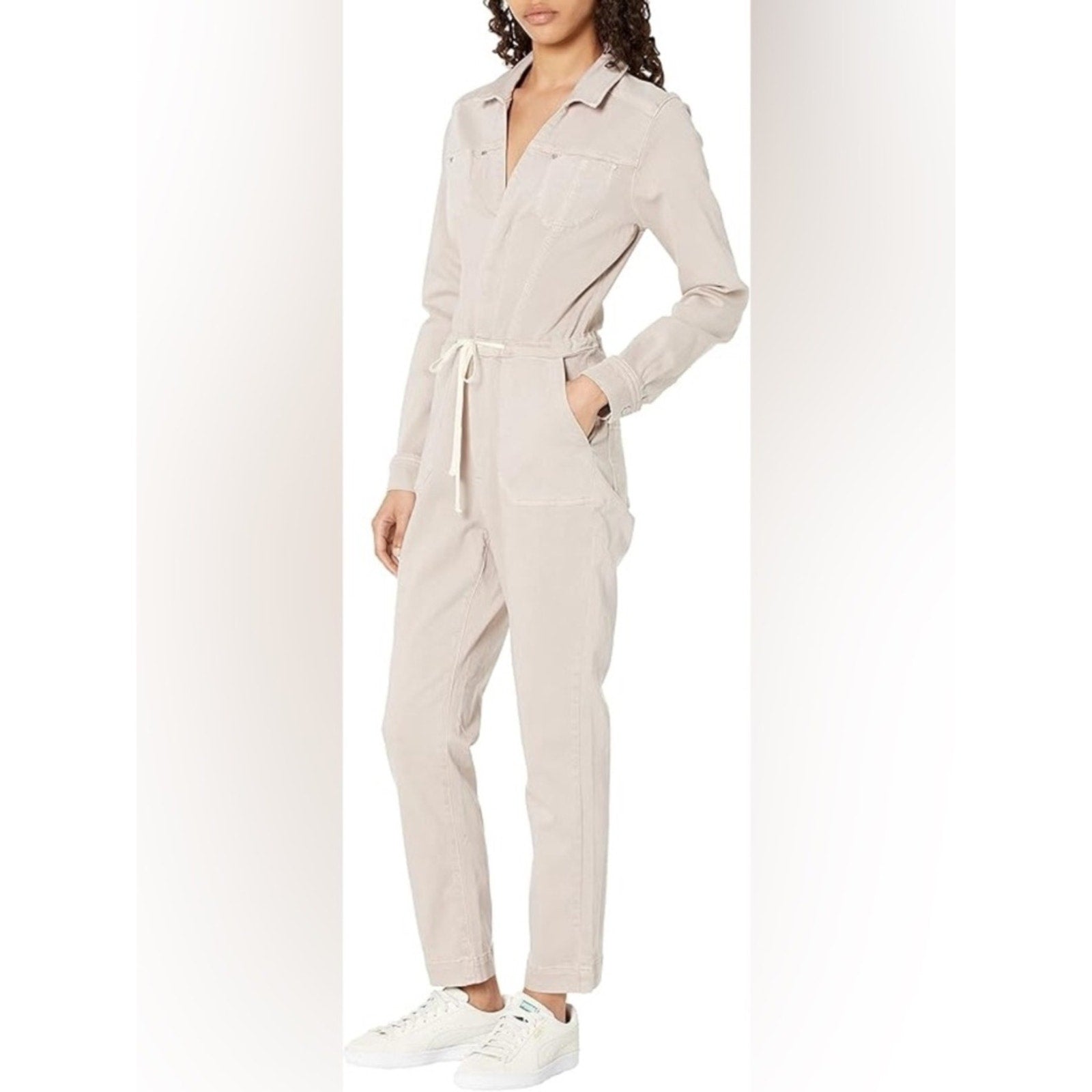 Paige Jumpsuit Blaire Utility Drawstring in Eros Rose Pink - size 4