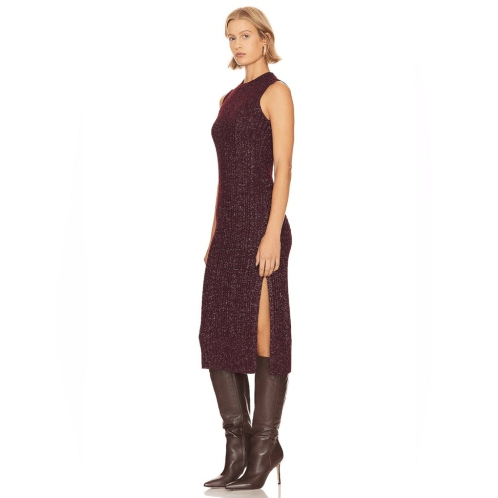 NWT Paige Marium Midi Burgundy Red Sweater Dress - size M