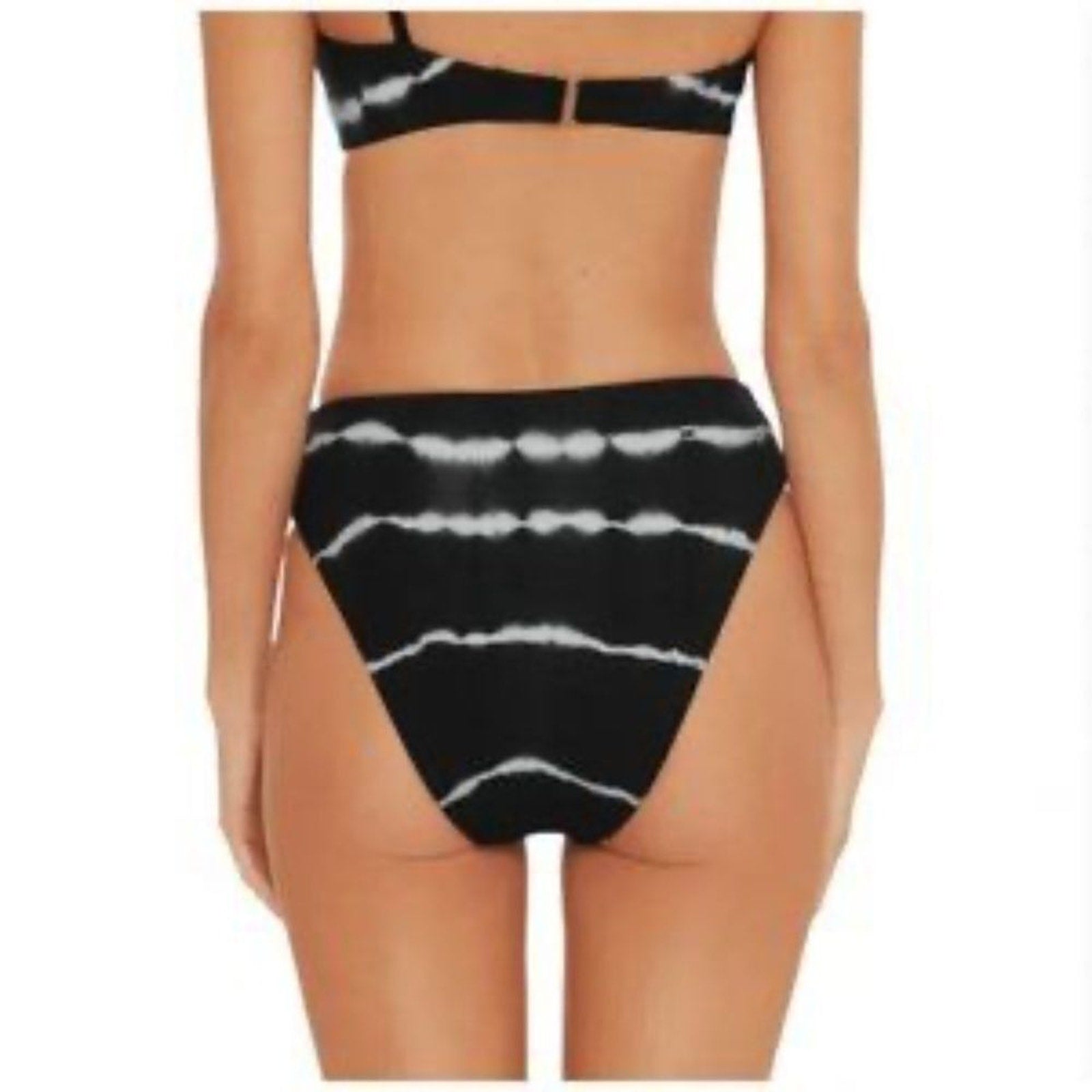 NWT Becca Iconic Swim High Waist Bikini Bottoms Black - size Large