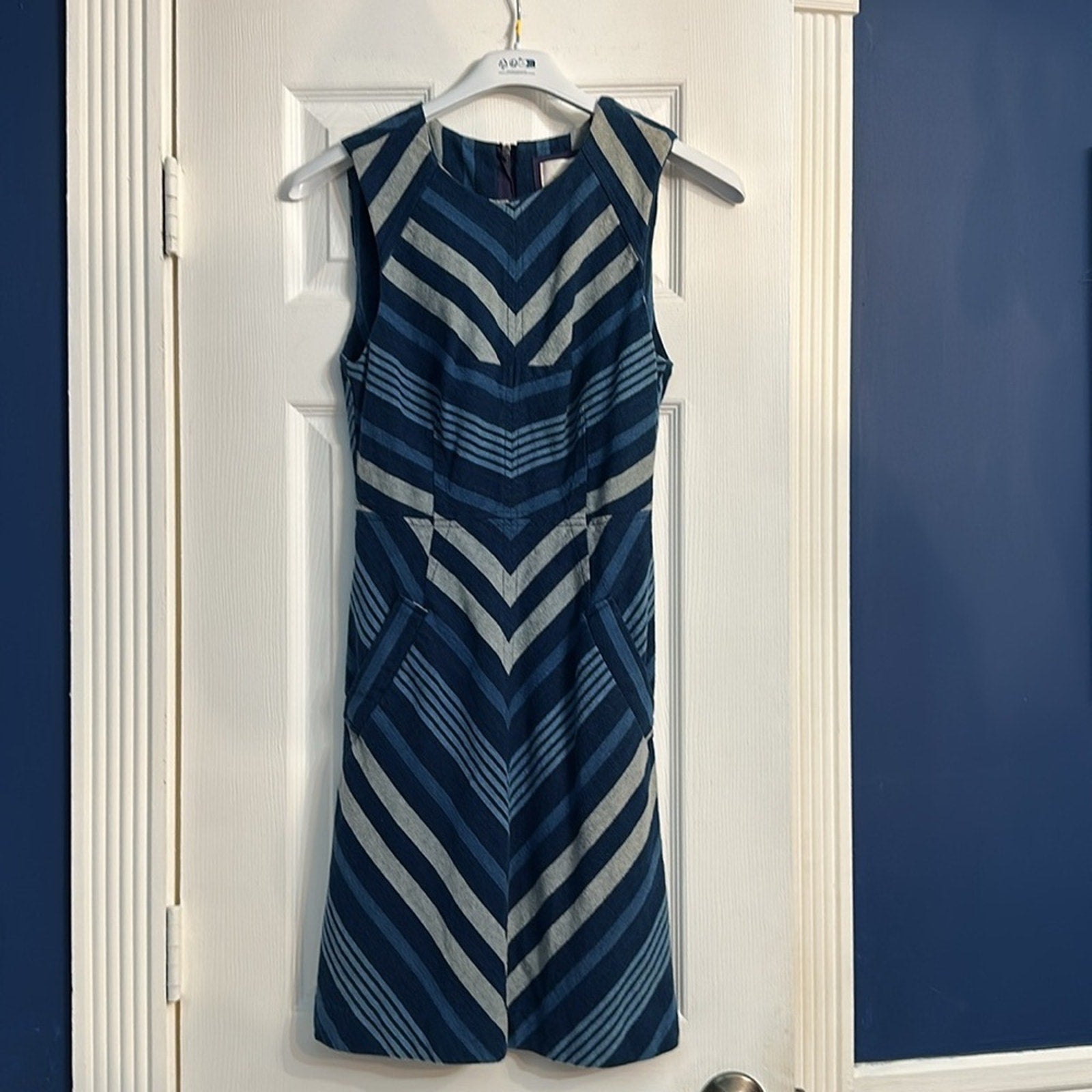 Anthropologie Maeve Antonia Chevron Striped Dress - size 0
