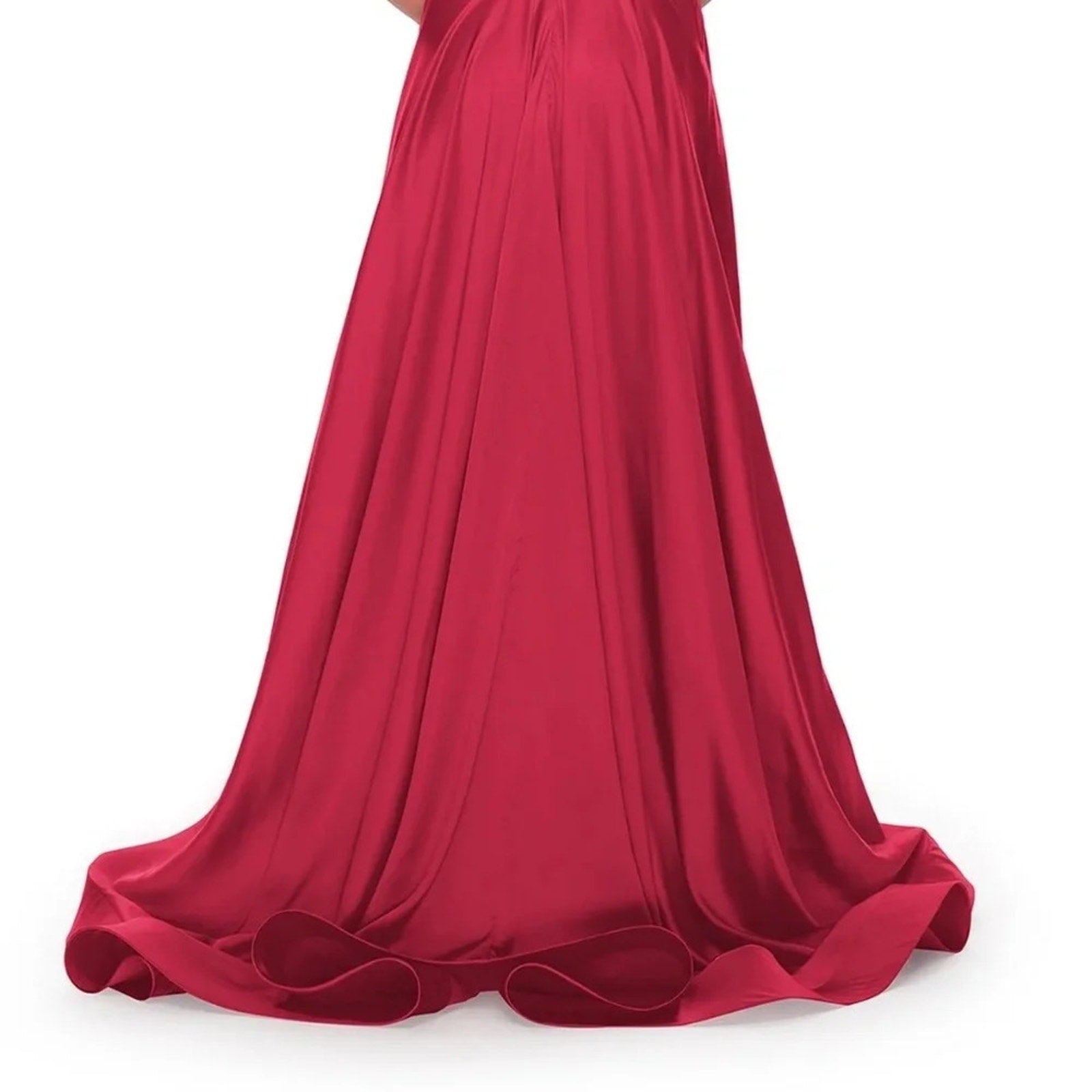 NWT La Femme 28607 Strappy Back Satin Ballgown - size 2