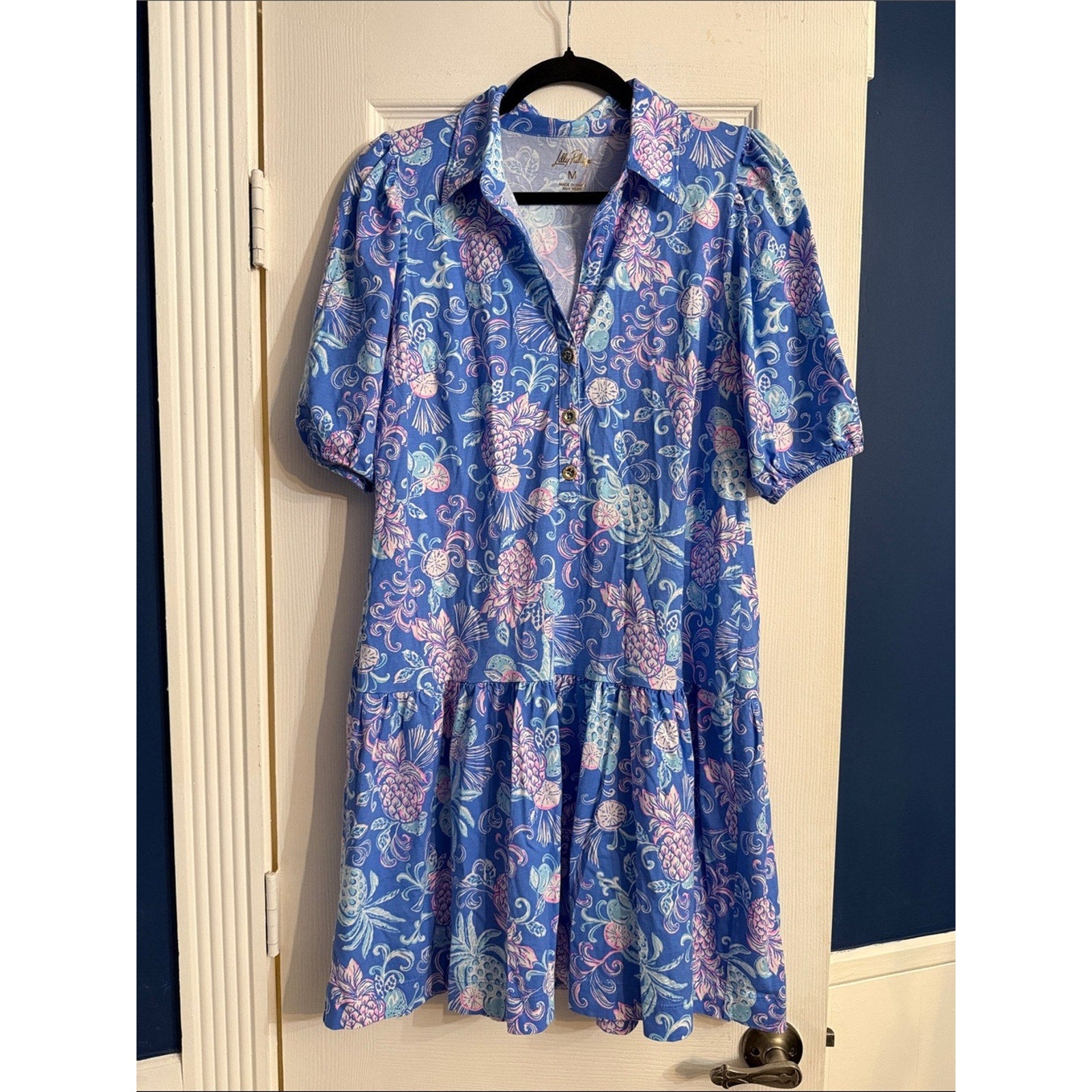 Lilly Pulitzer Bingley Dress in Blue Citrus Crush - M 🌟