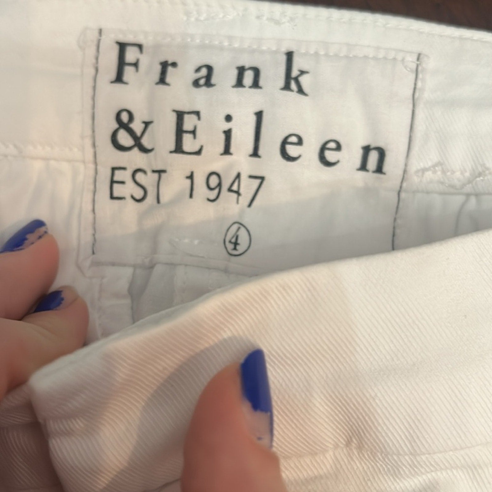 Frank & Eileen - Wicklow The Italian Chino in White - size 4