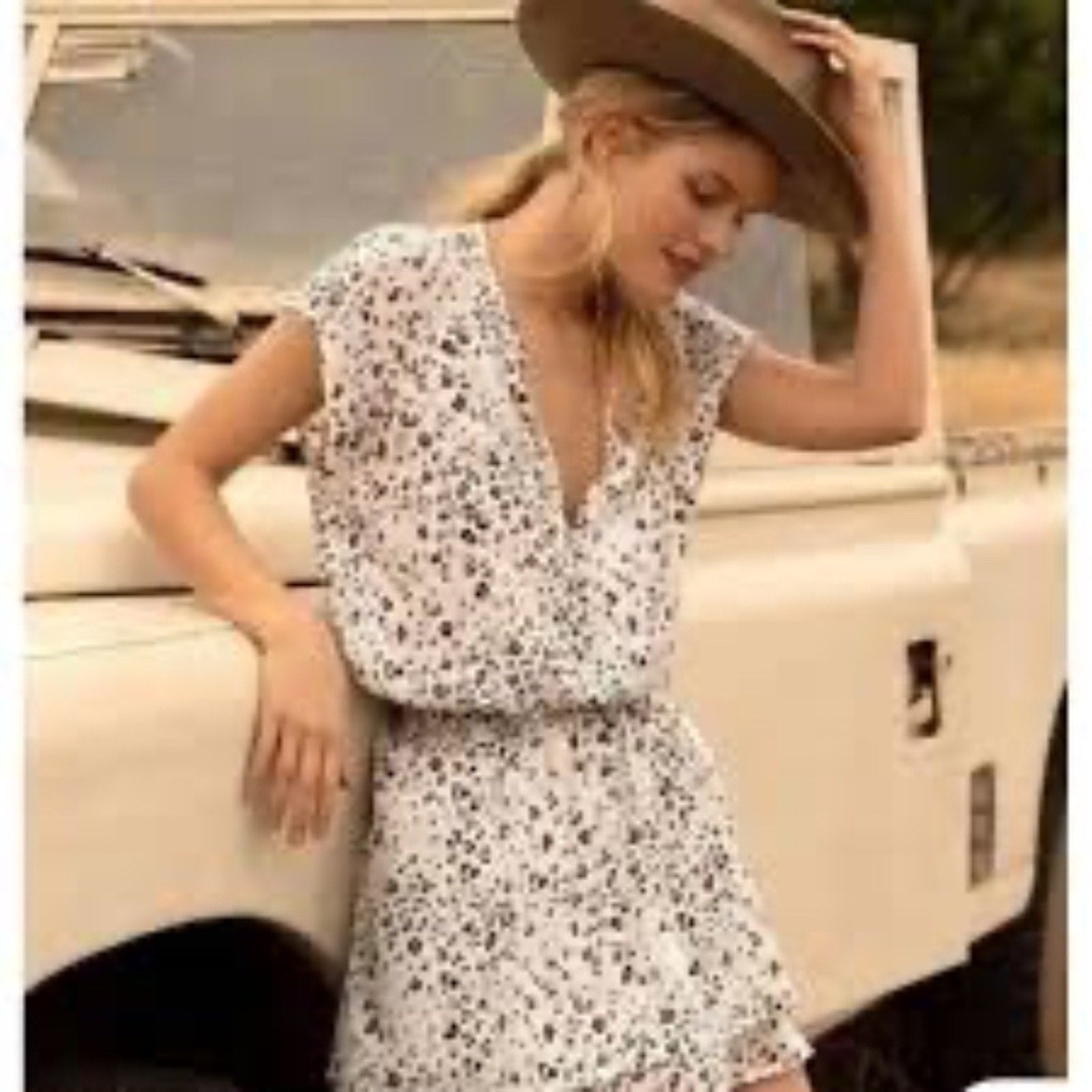 Rails Karla Mini Dress in White Mocha Leopard - size M