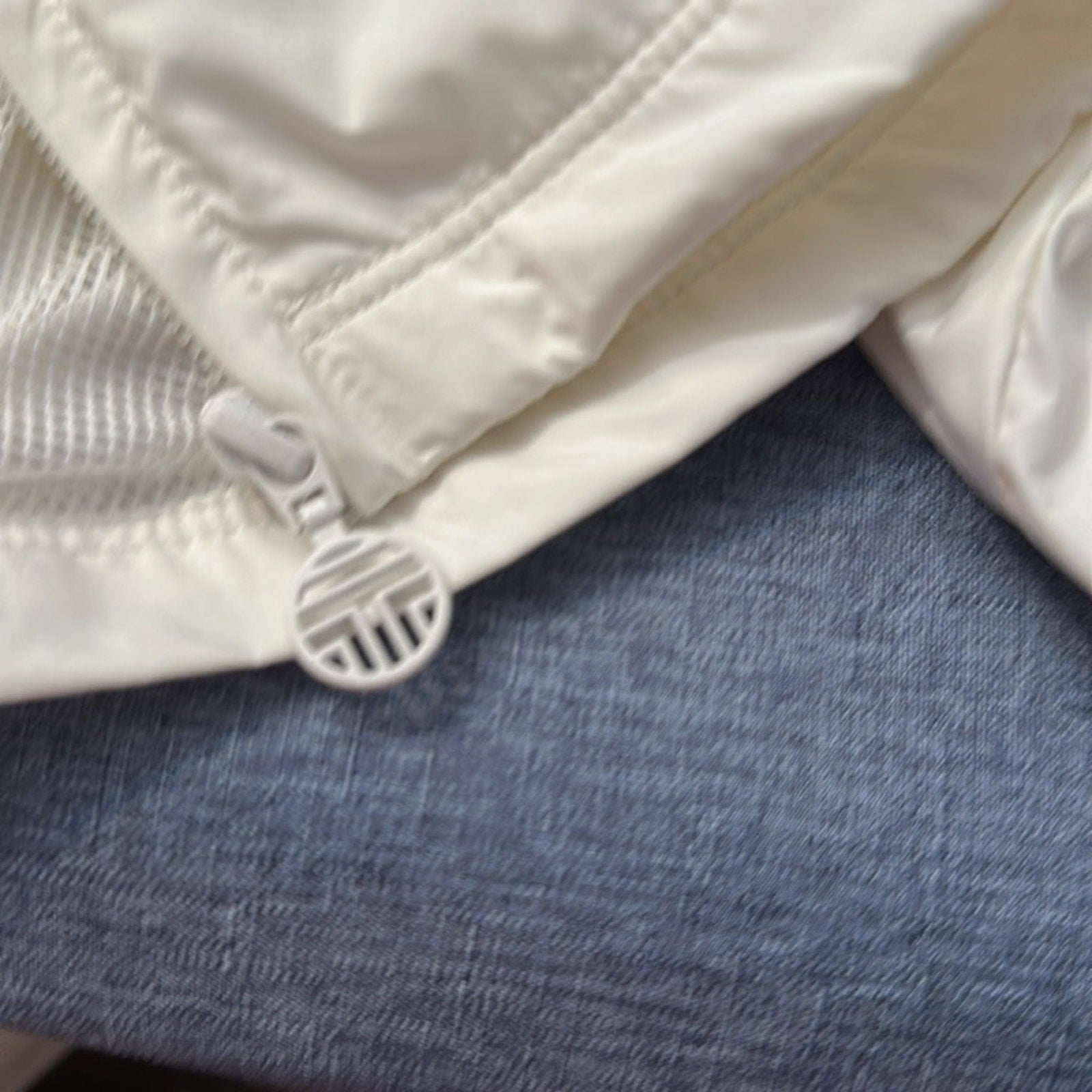 TORY BURCH Sport Snow White Jacket windbreak Orig $200 - size L