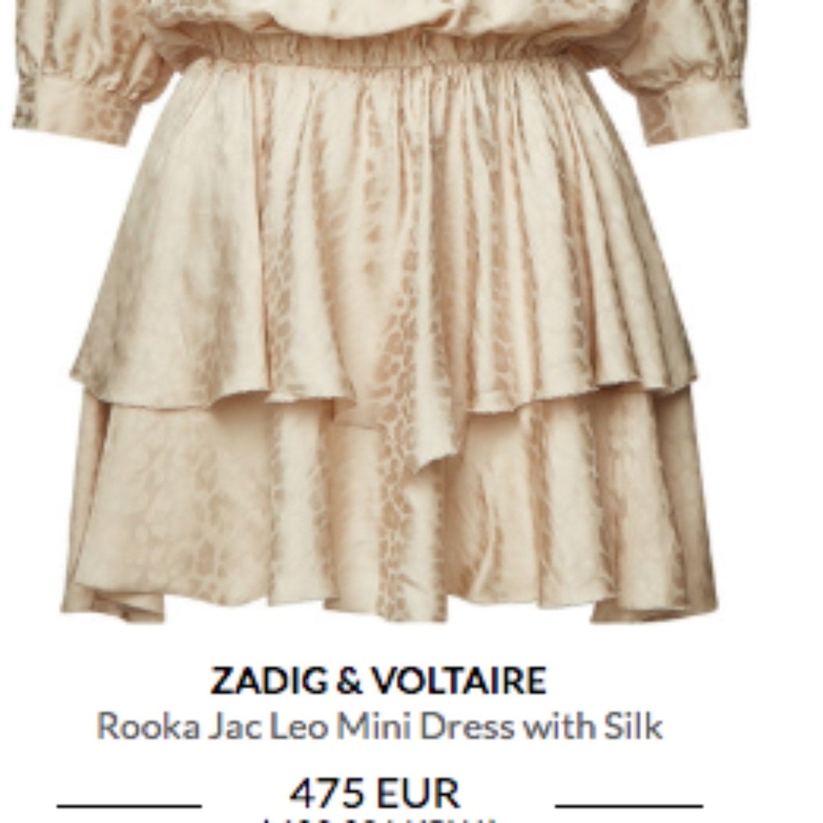 Zadig & Voltaire Rooka Jac Leo Dress - size M