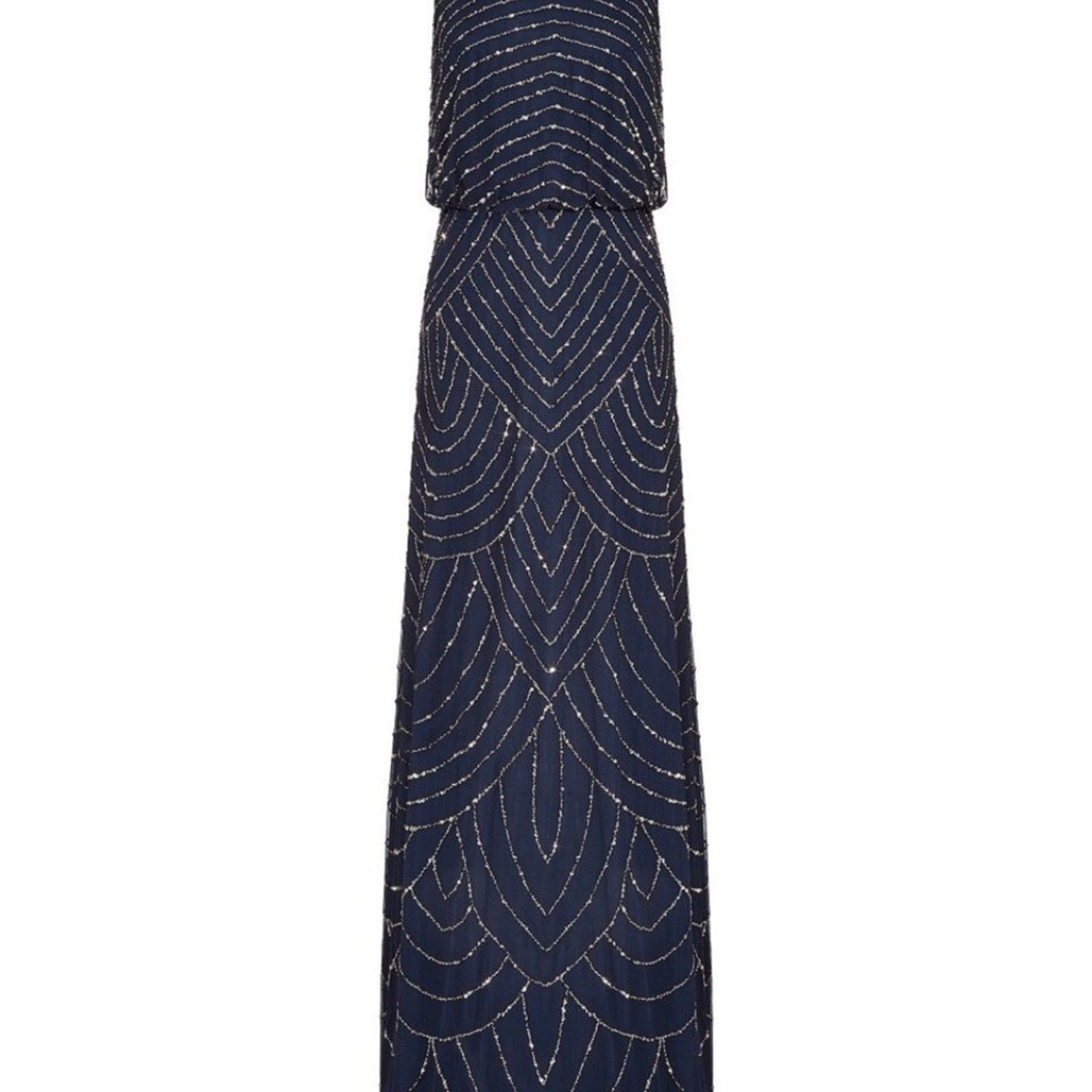 NWT ADRIANNA PAPELL Beaded halter gown - size 6