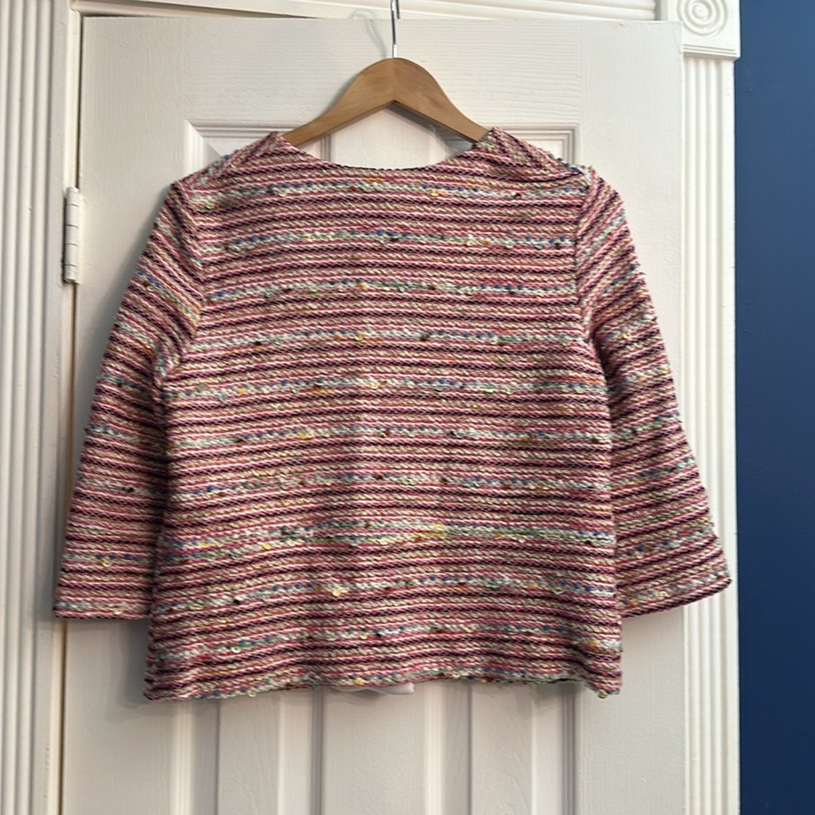 Vilagallo tweed metallic cardigan size 40 / M