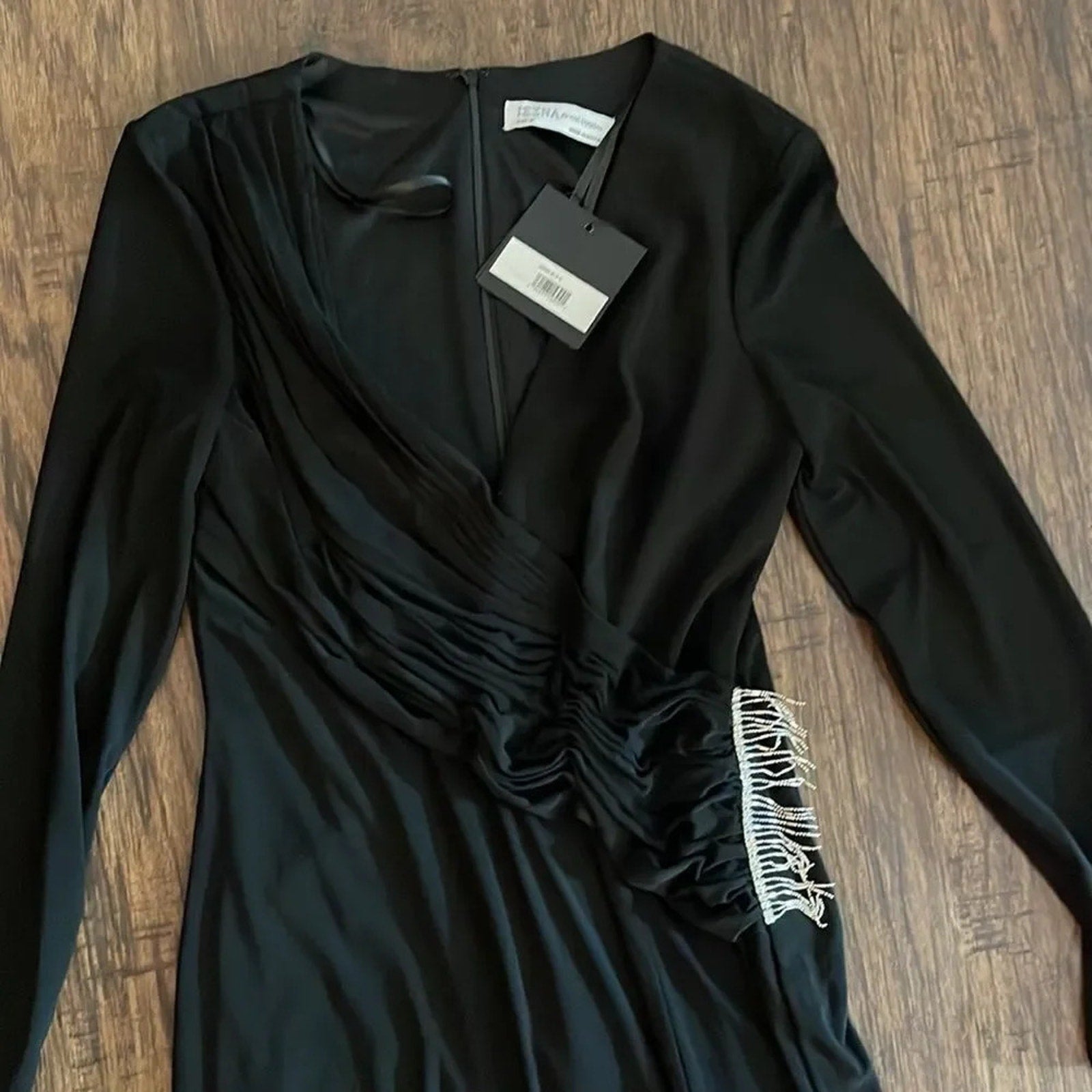 NWT Ieena By Mac Duggal Black dress Style No. 26686 - size. 6