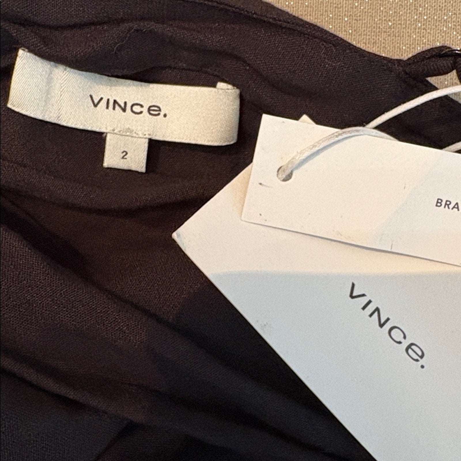 NWT VINCE Off Shoulder Twist Front Dress black V825151465 - size 2