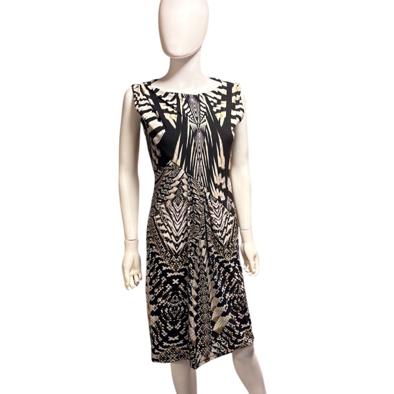 Roberto Cavalli Snake Aztec Print Midi Dress - 46 (XL)