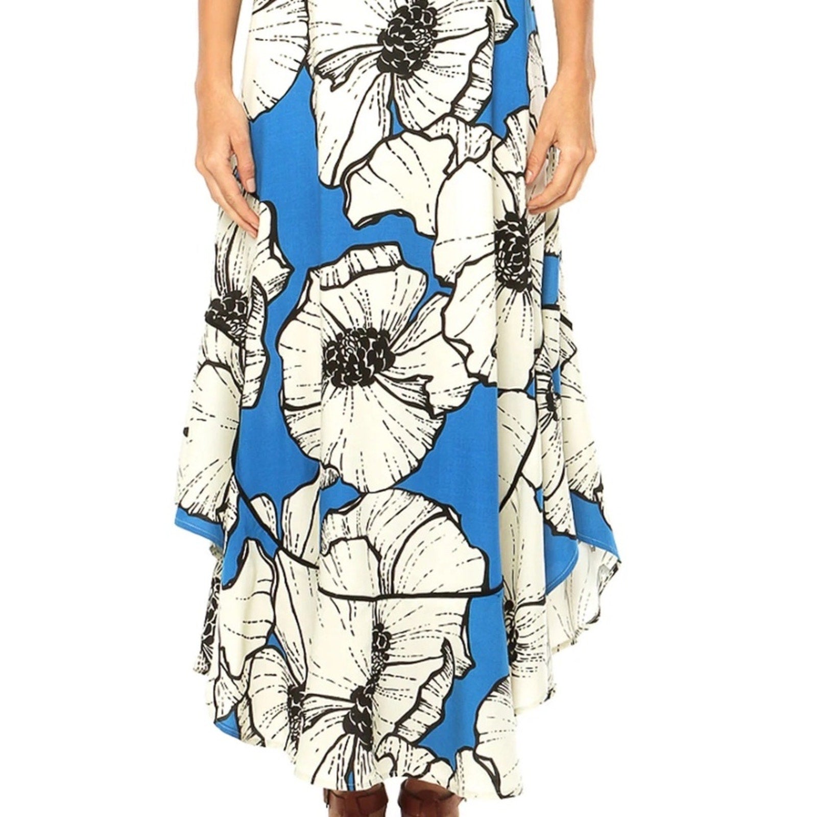 Farm Rio blue floral dress - size M