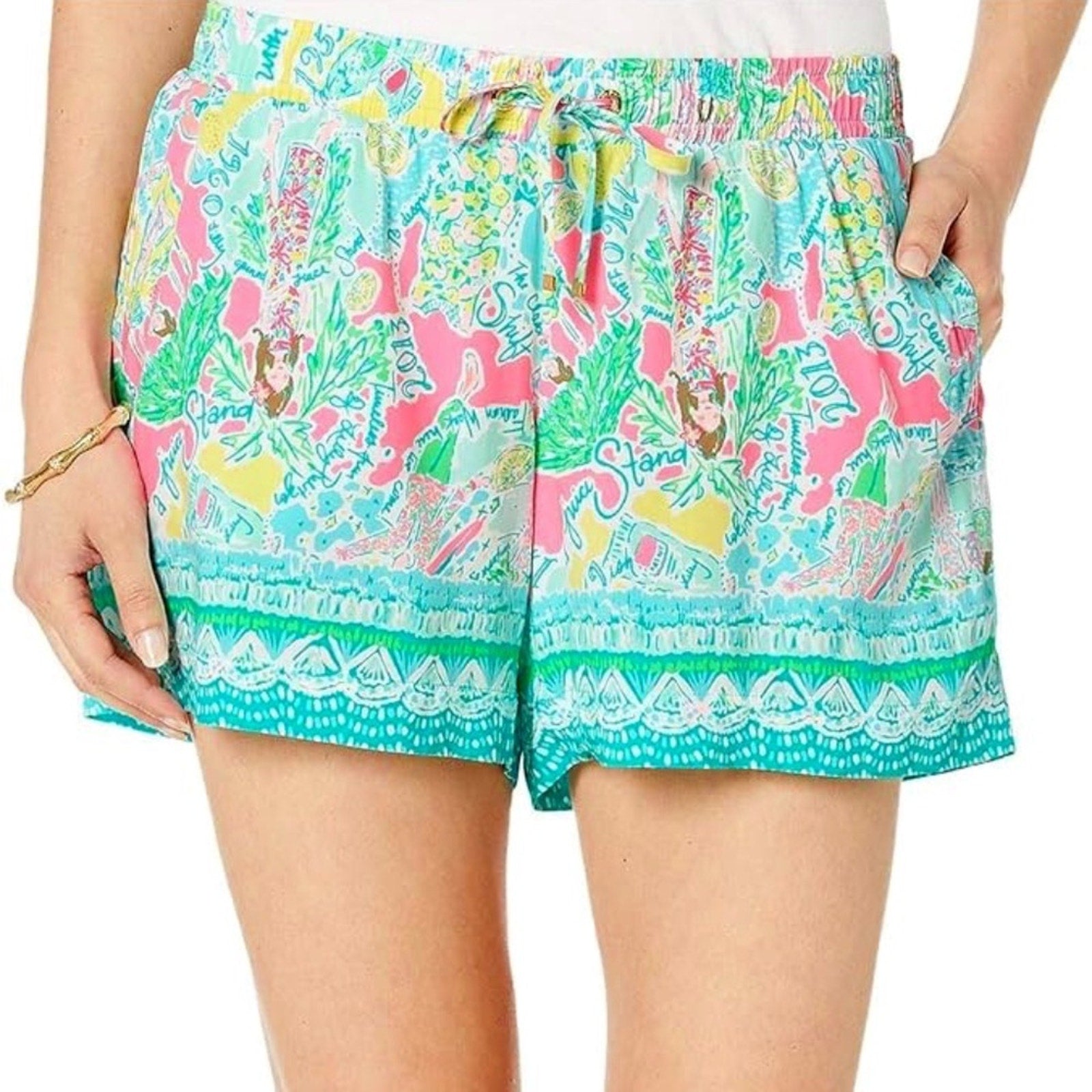NWT Lilly Pulitzer Katia Shorts Multi Pop Up In The Beginning Size XS