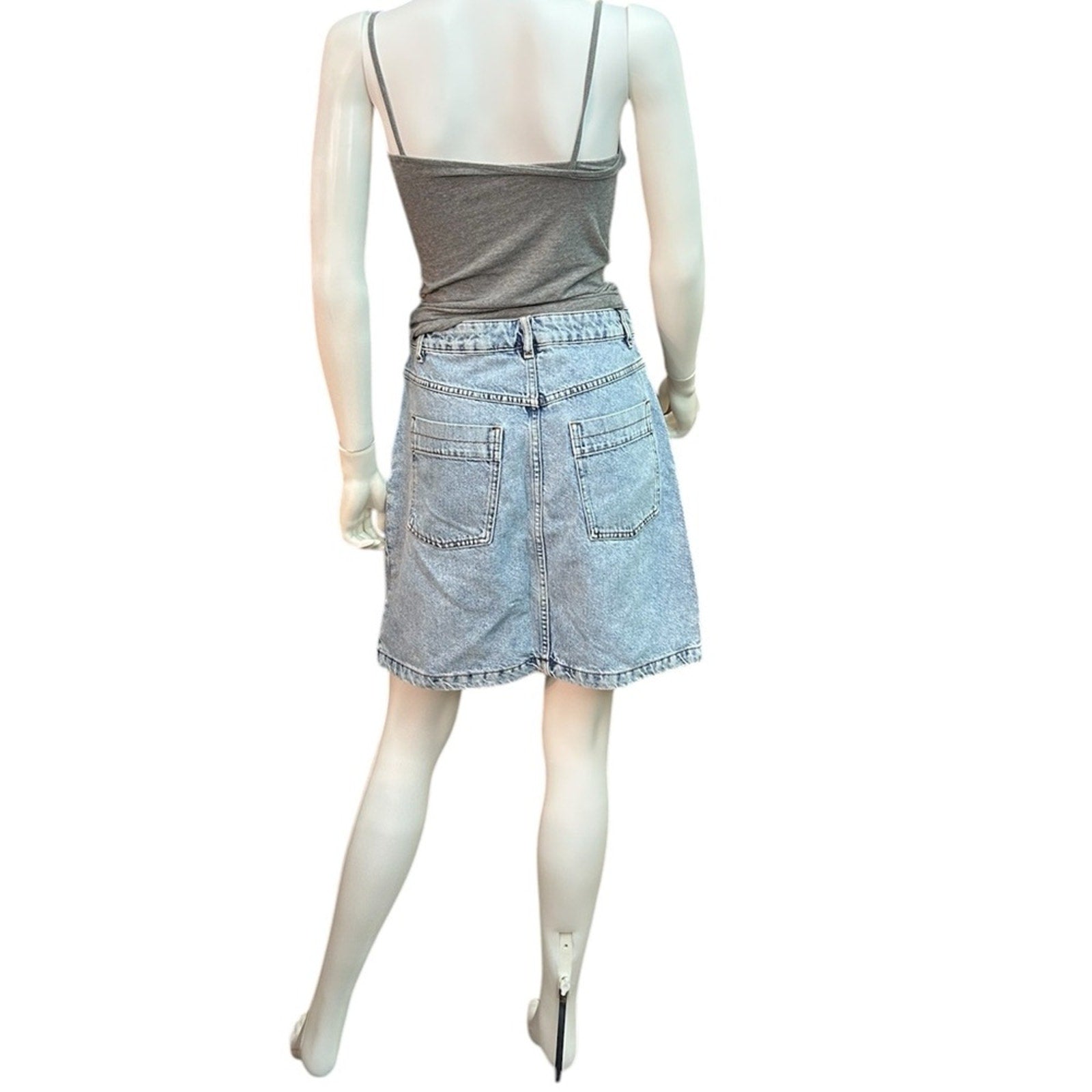 Farm Rio Anthropologie tropical denim skirt - size M