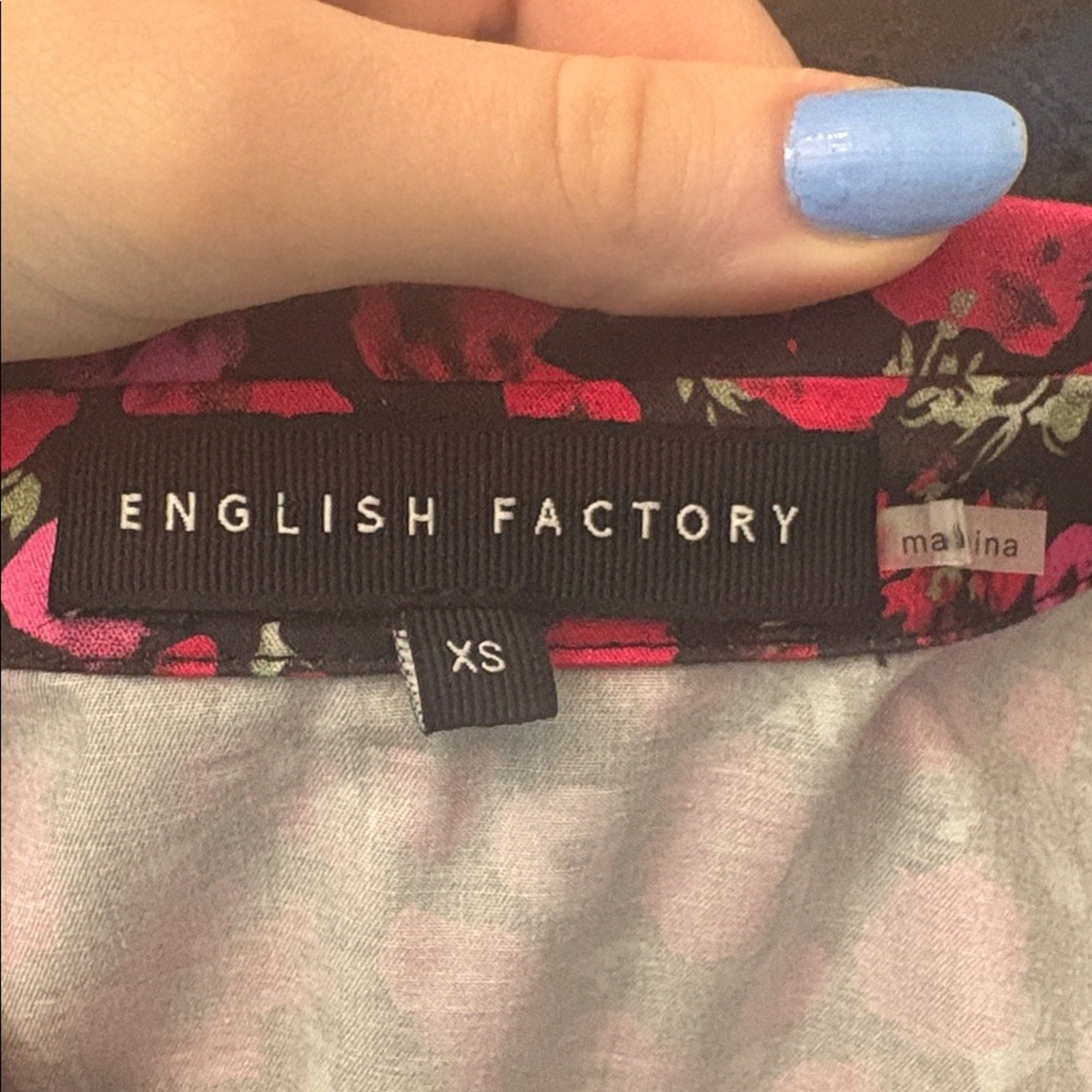 ENGLISH FACTORY FLORAL SHIRT MINI DRESS - size XS