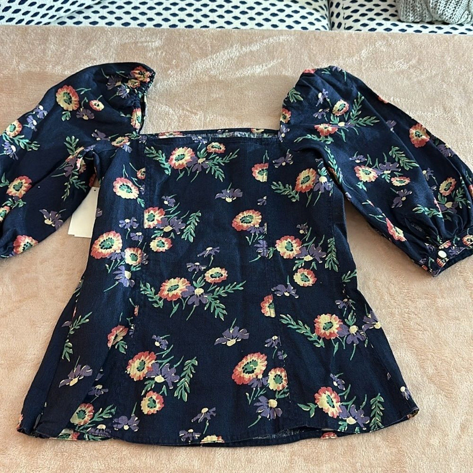 NEW POLO RALPH LAUREN FLORAL BLOUSE - size 2