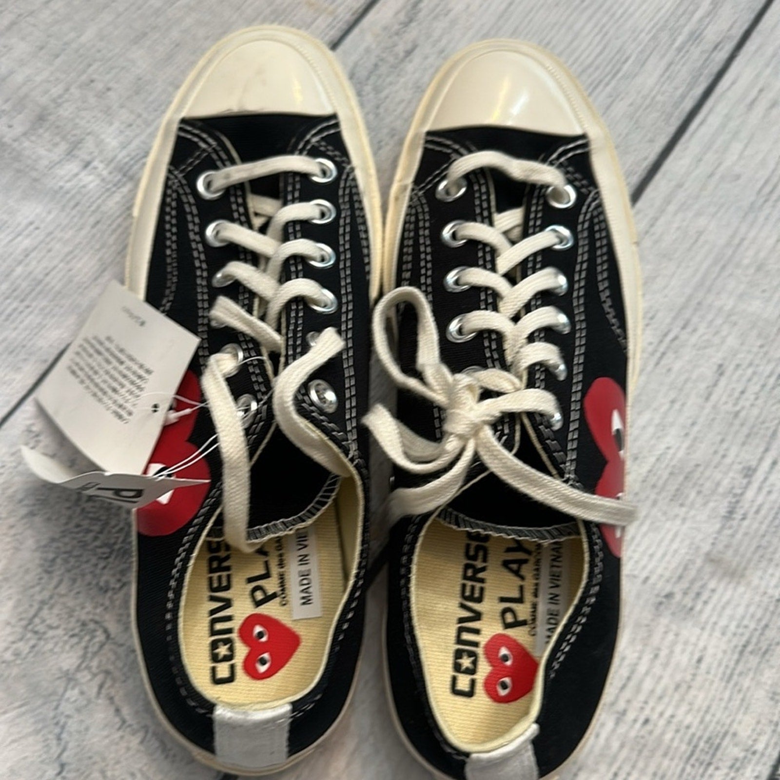 NEW Comme Des Garcons PLAY x Converse Unisex Chuck Taylor Lace Up Sneakers