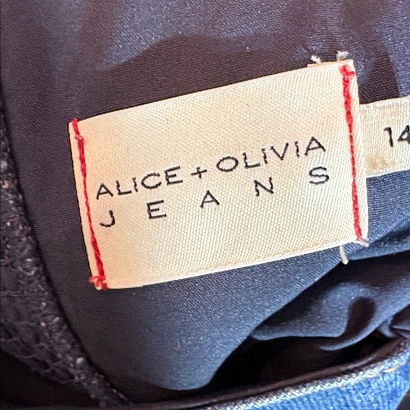 Alice and Olivia Diana Tiered Denim Dress - size 14