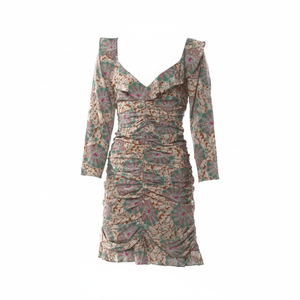 Veronica Beard 'Lozano' Stretch-Silk Printed Mini-Dress, Multi - 8