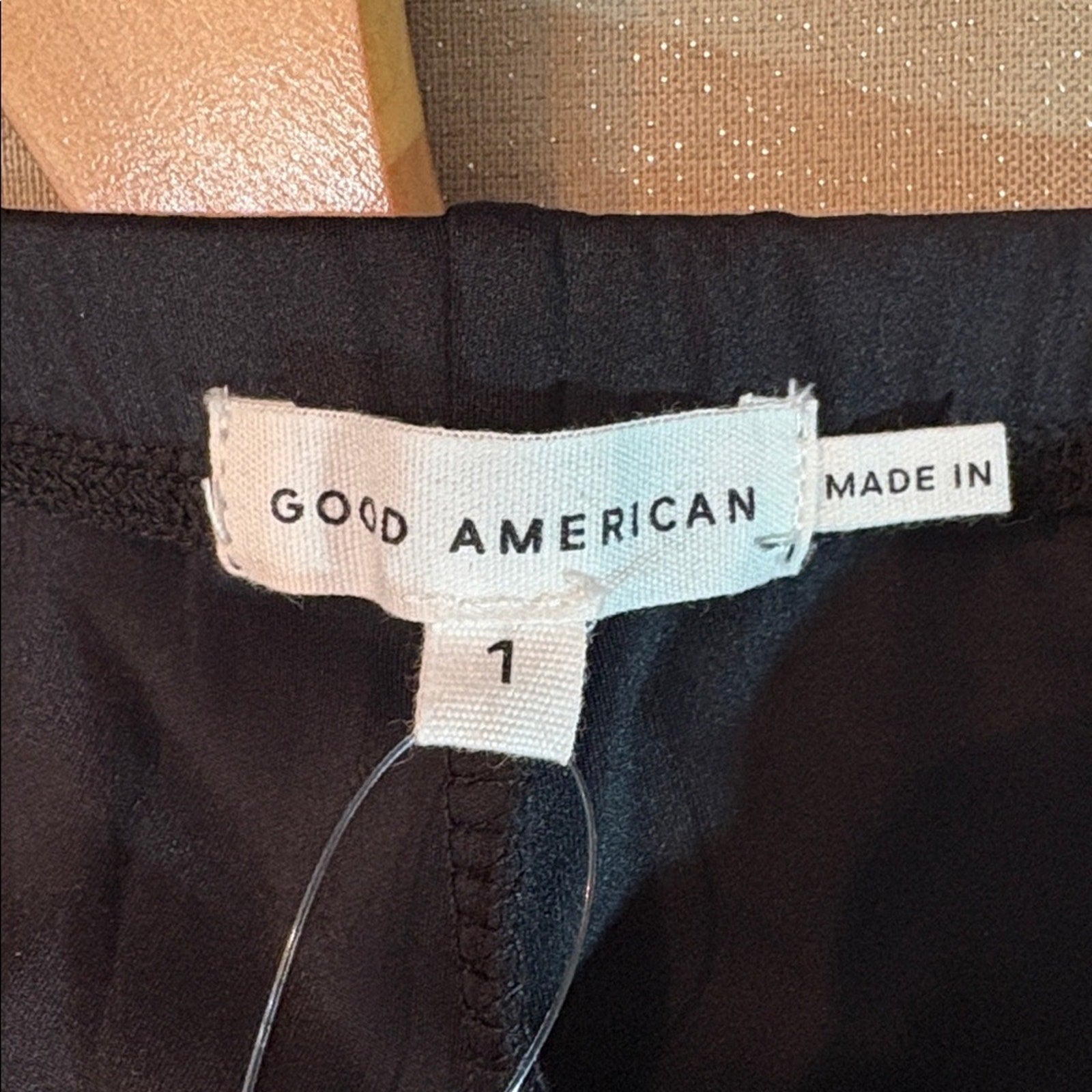 NWT Good American Super Flare Womens Black Pants - size 1 (small)