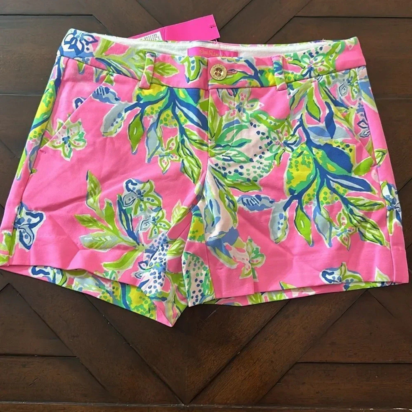 NWT LILLY PULITZER Callahan Short Pink Squeeze the Day - size 0