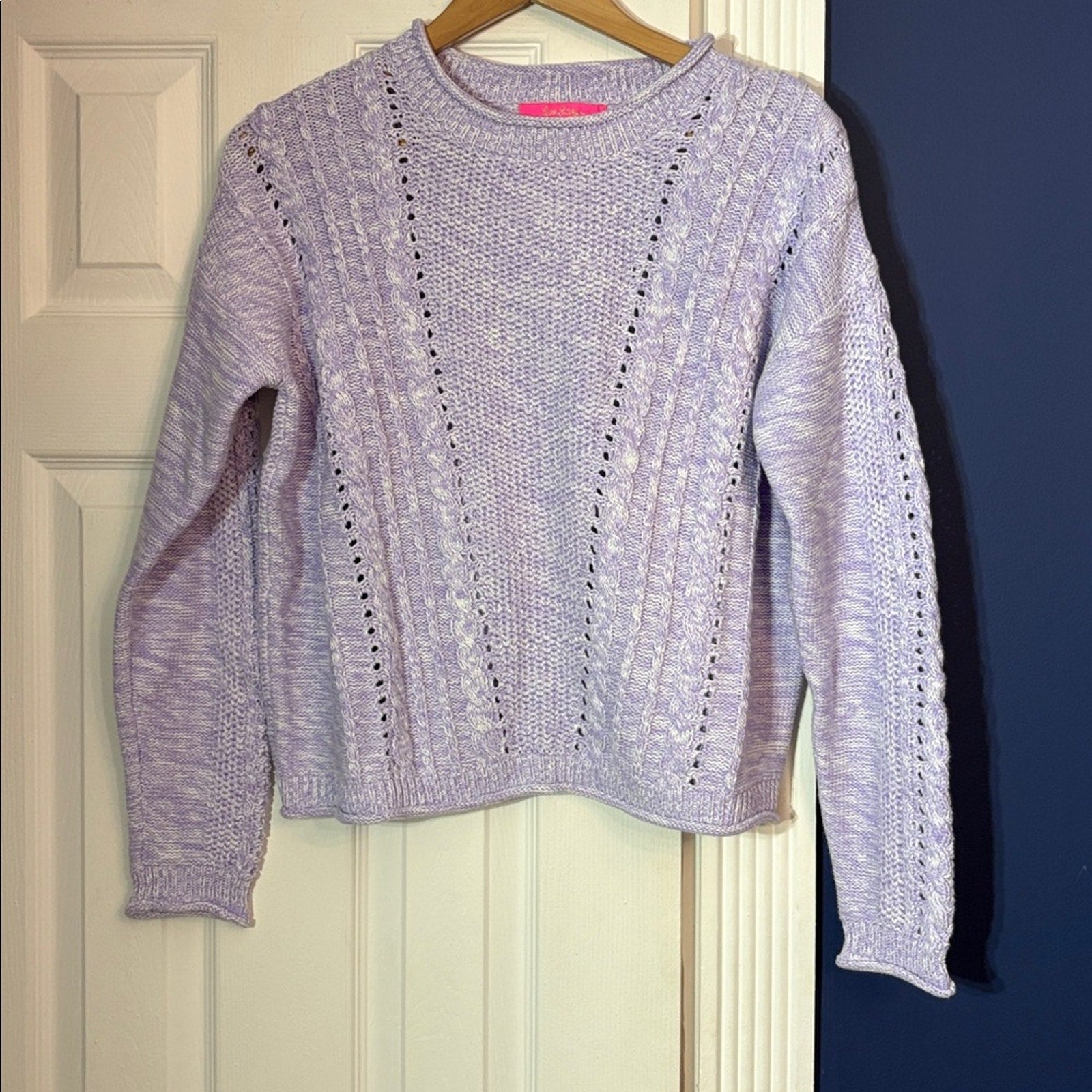 Lilly Pulitzer NWT Maxcy Sweater Light Lilac Verbena - size M