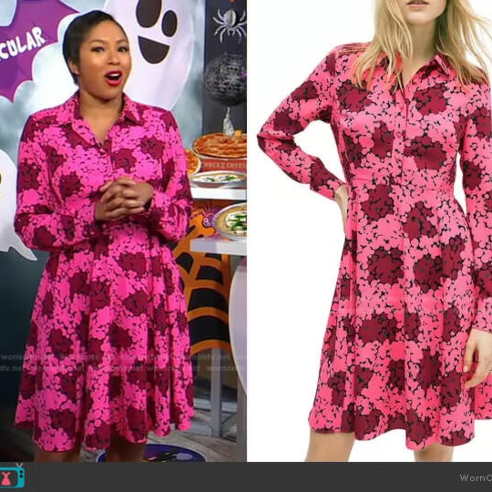 Kate Spade Pink Bubble Dot Smocked Dress - size 14