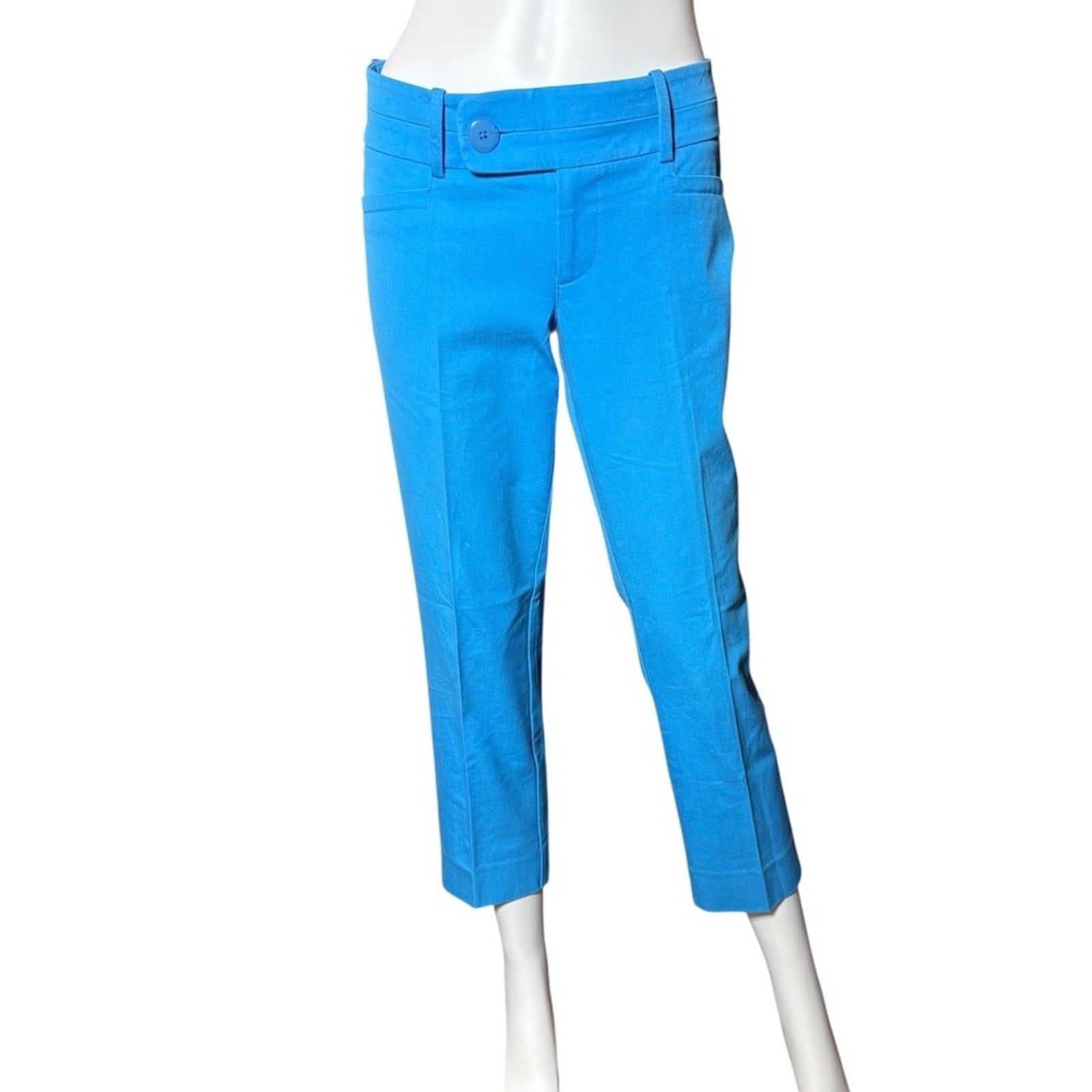 Lilly Pulitzer Blue Turquoise Cropped Capri Trouser Pants - Size 8