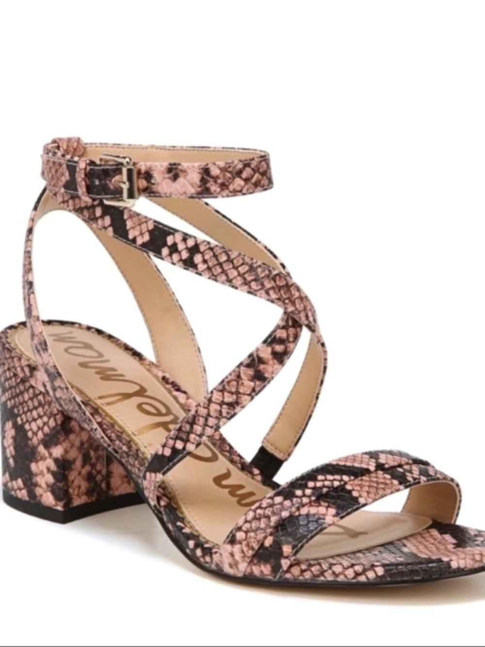 Sam Edelman Strappy Snakeskin Heels - 8 🌟 - Image 1