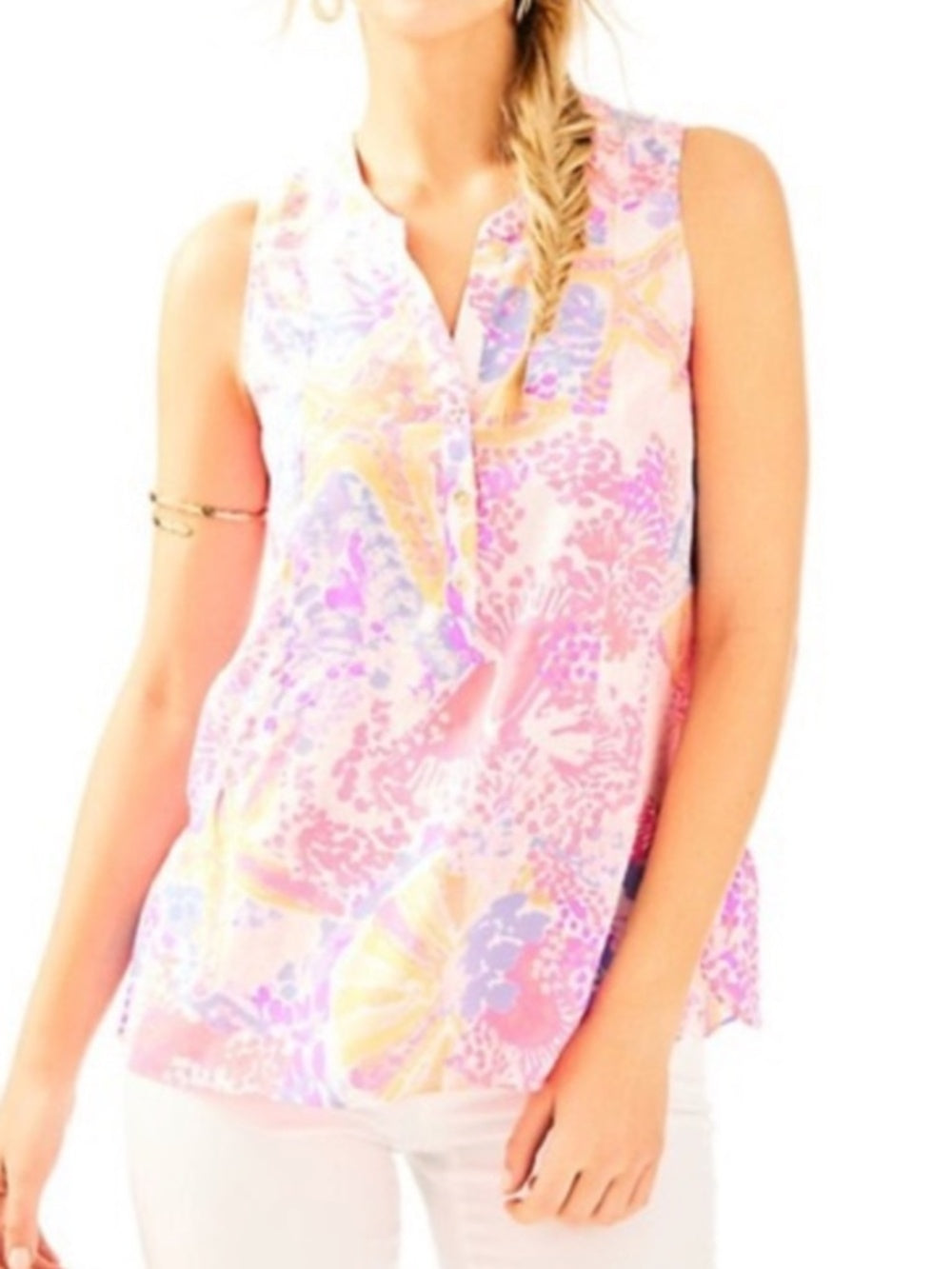 Lilly Pulitzer Silk Kery Top - L - Image 2