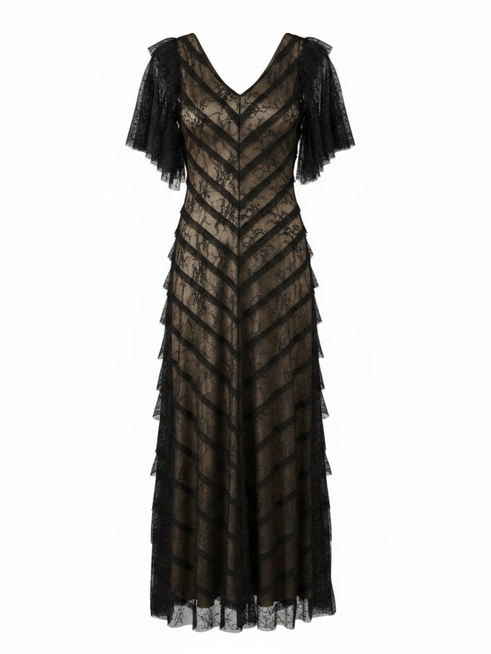Tadashi Shoji Chantly Hand Cut Lace Tiered Formal Dress - size 2 🌟 - Image 1