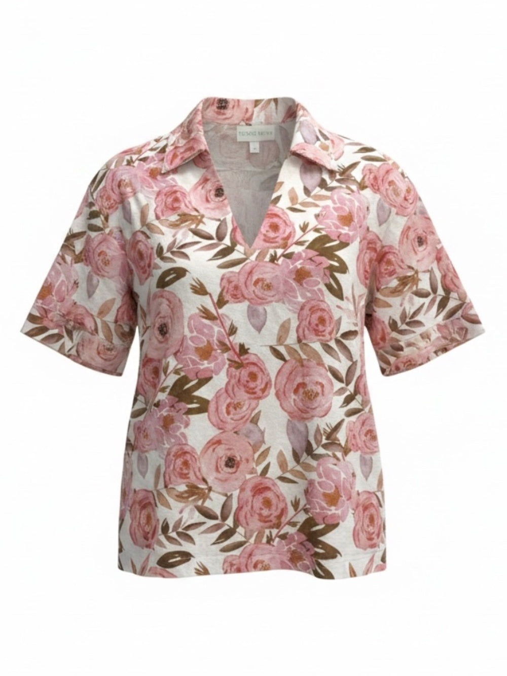 Brooke Wright roses linen kimono top - size M 🌟 - Image 1